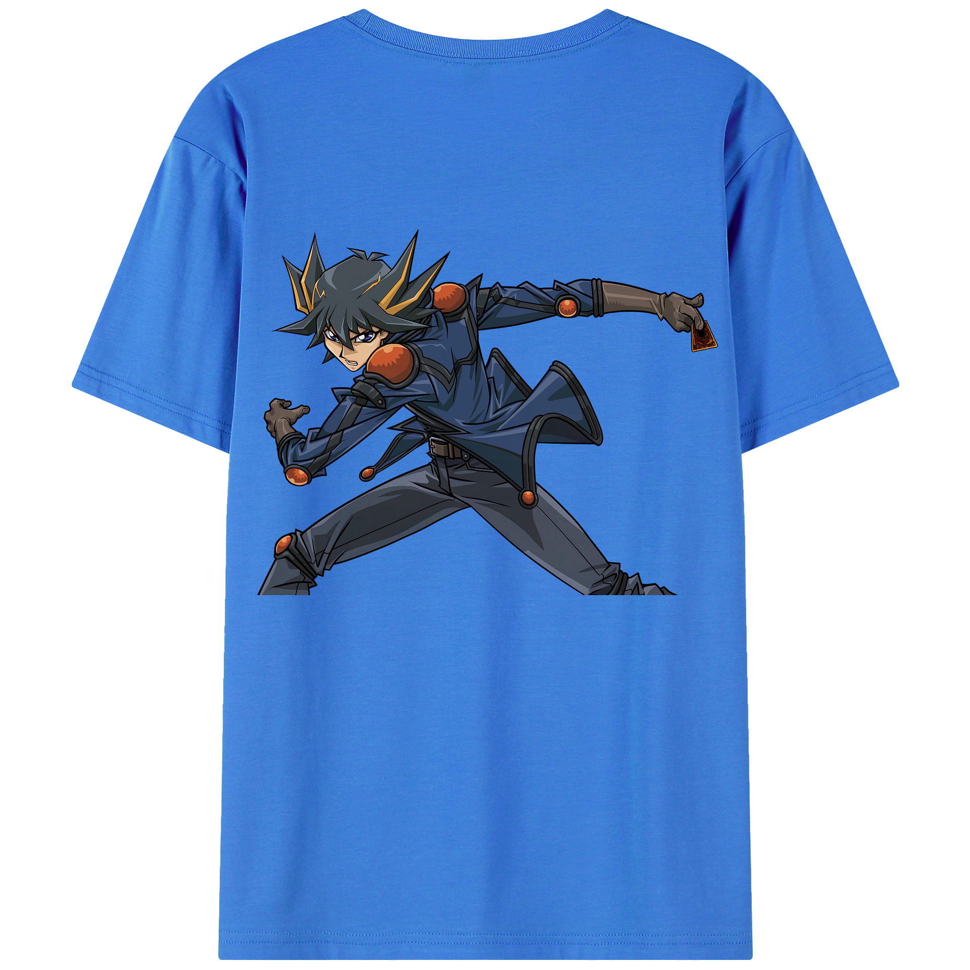 （画像用） 遊☆戯☆王 Yu-Gi-Oh! 綿100％ メンズ半袖Tシャツ（バックプリント） 通気性