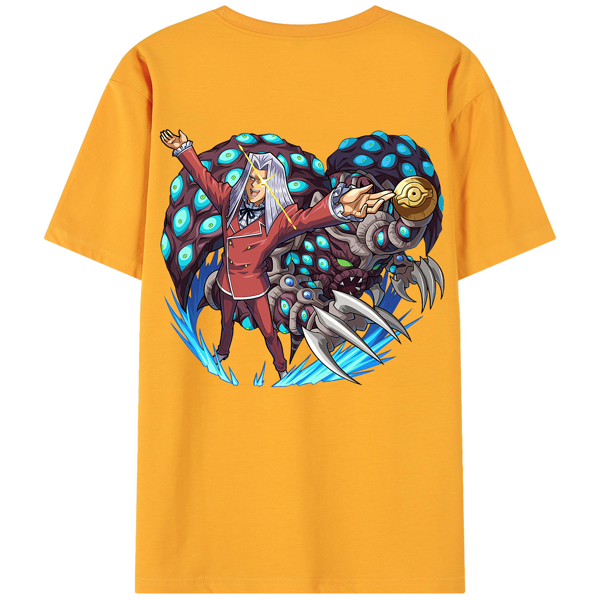 （画像用） 遊☆戯☆王 Yu-Gi-Oh! 綿100％ メンズ半袖Tシャツ（バックプリント） 通気性