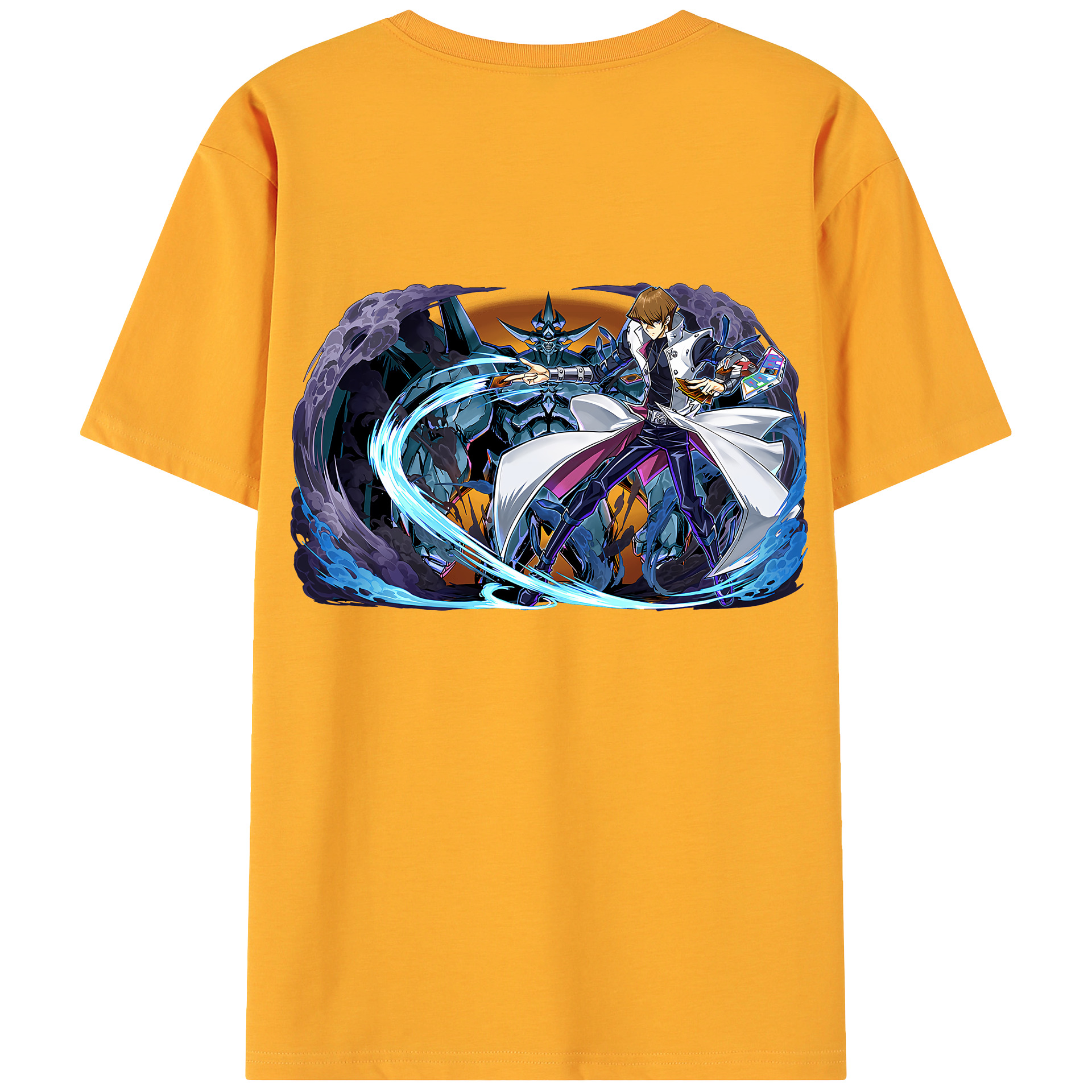 （画像用） 遊☆戯☆王 Yu-Gi-Oh! 綿100％ メンズ半袖Tシャツ（バックプリント） 通気性