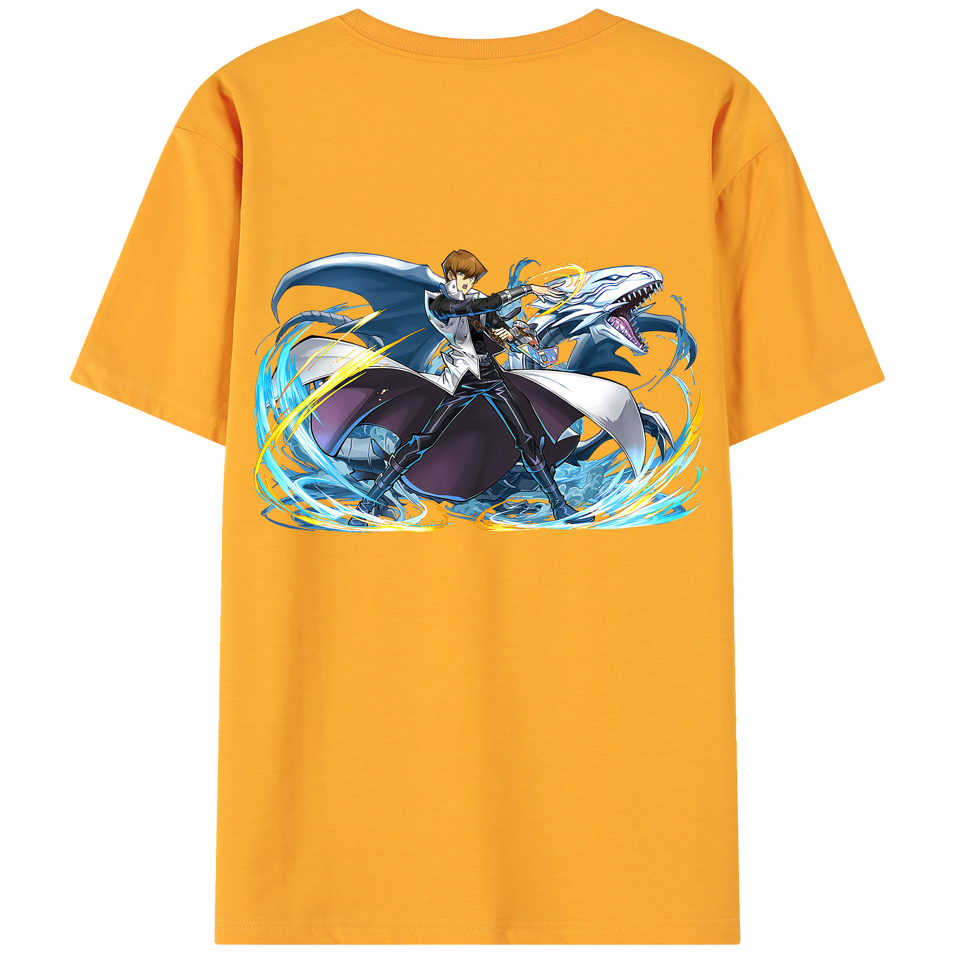 （画像用） 遊☆戯☆王 Yu-Gi-Oh! 綿100％ メンズ半袖Tシャツ（バックプリント） 通気性