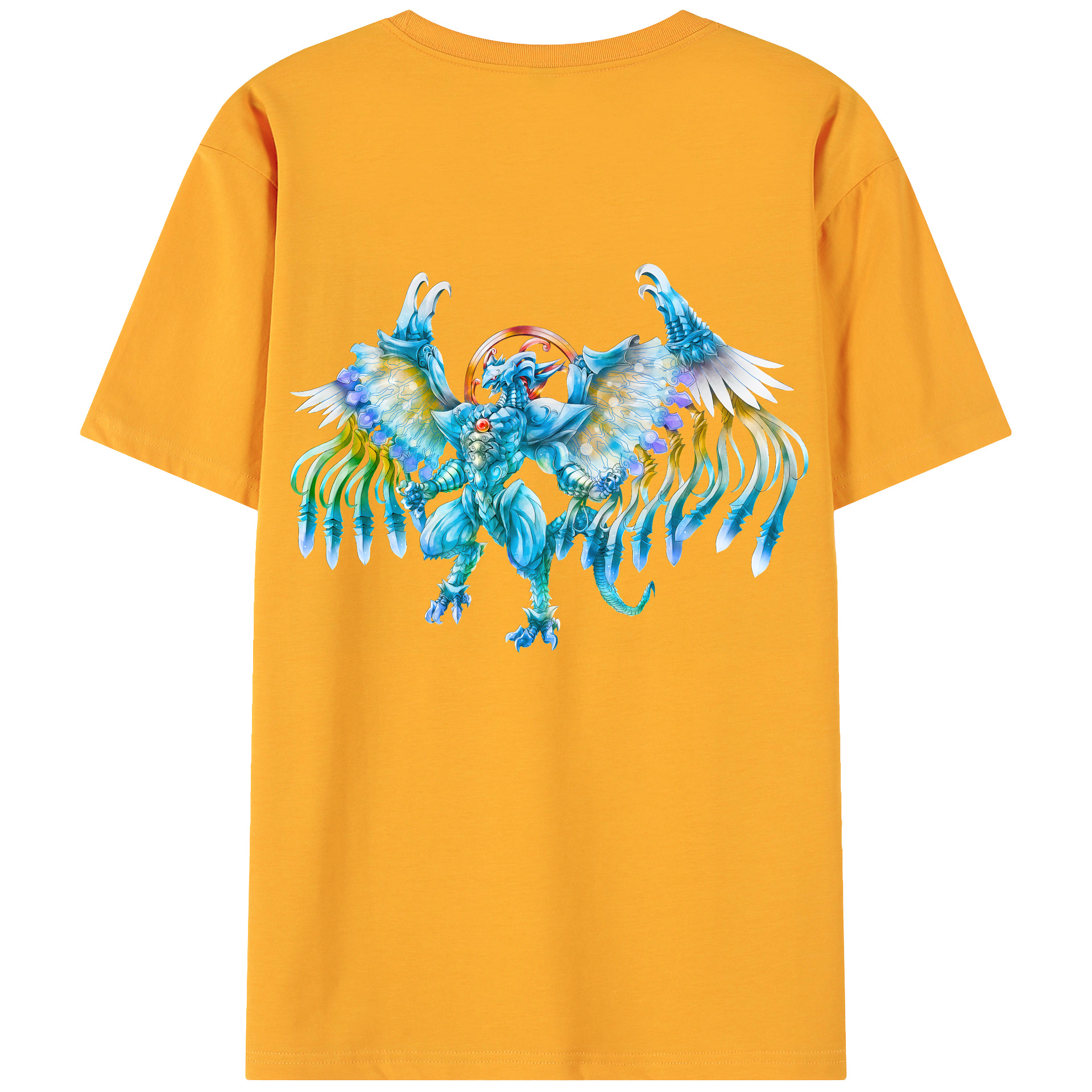 （画像用） 遊☆戯☆王 Yu-Gi-Oh! 綿100％ メンズ半袖Tシャツ（バックプリント） 通気性