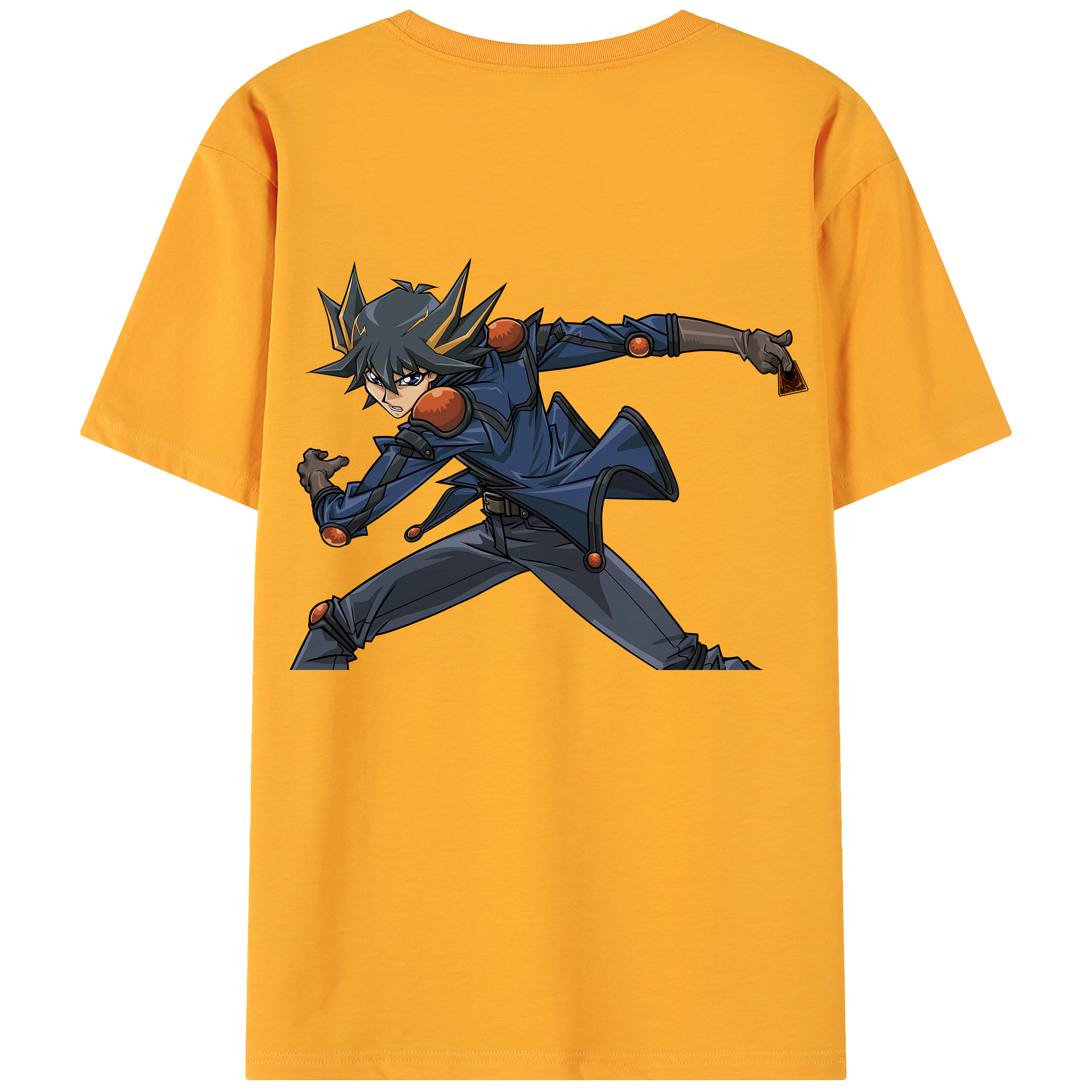 （画像用） 遊☆戯☆王 Yu-Gi-Oh! 綿100％ メンズ半袖Tシャツ（バックプリント） 通気性