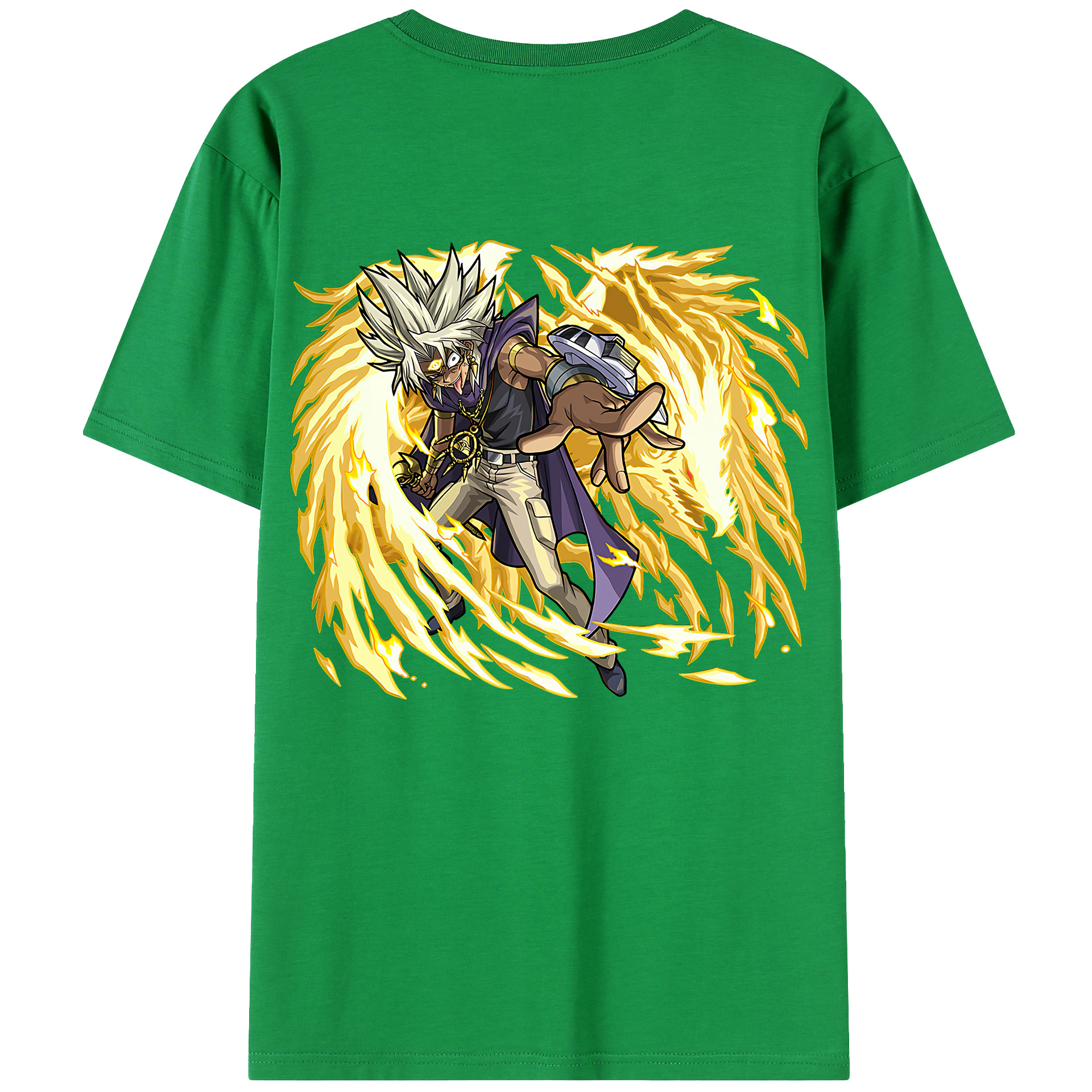 （画像用） 遊☆戯☆王 Yu-Gi-Oh! 綿100％ メンズ半袖Tシャツ（バックプリント） 通気性