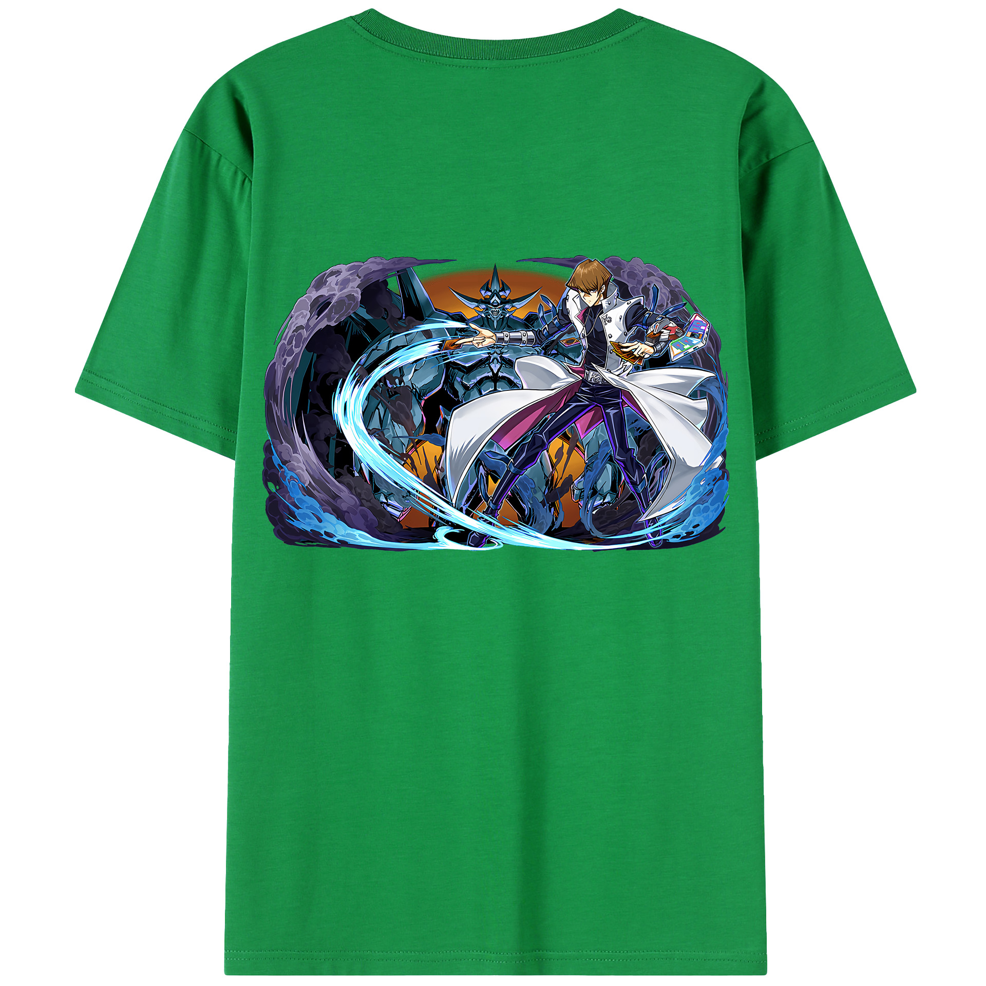 （画像用） 遊☆戯☆王 Yu-Gi-Oh! 綿100％ メンズ半袖Tシャツ（バックプリント） 通気性