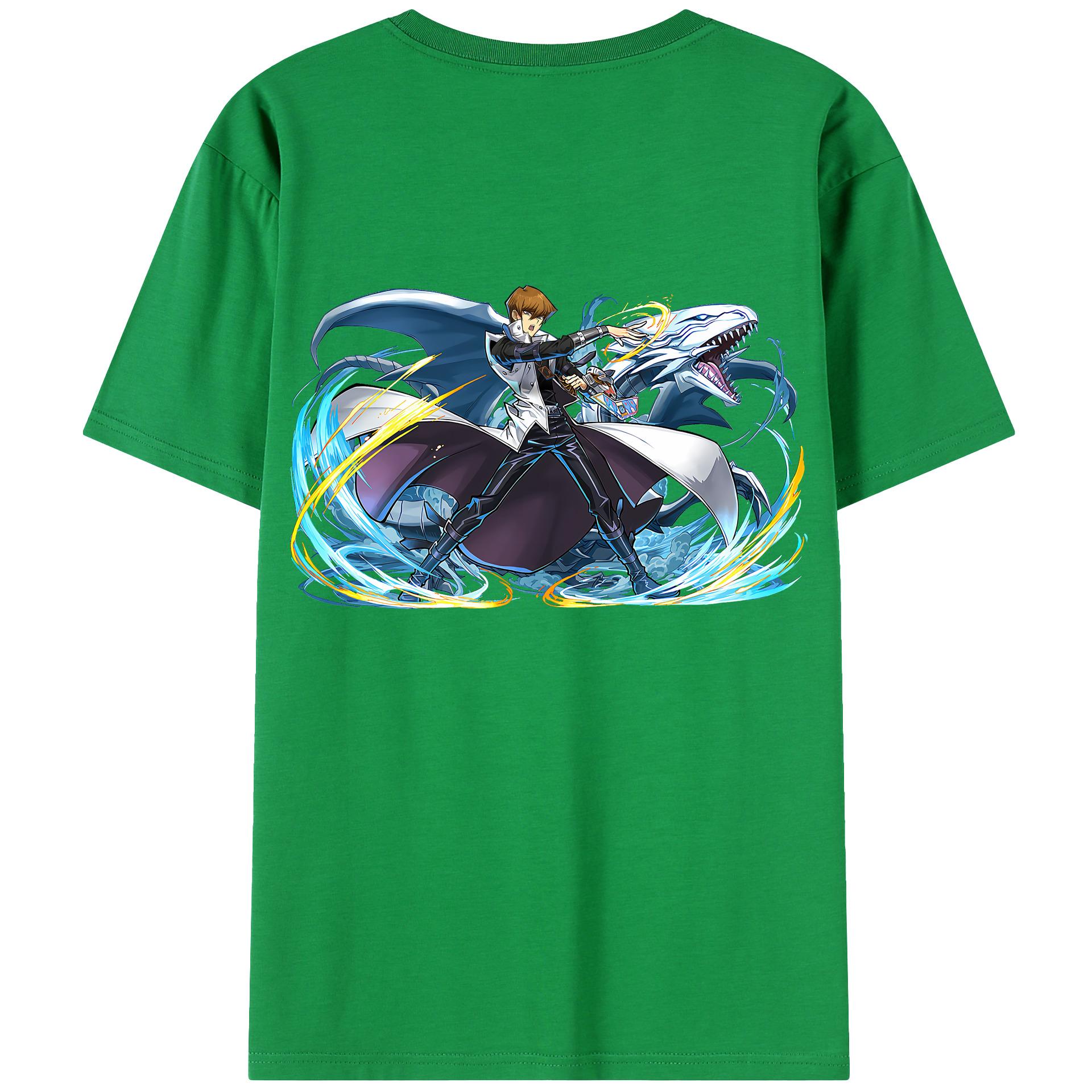 （画像用） 遊☆戯☆王 Yu-Gi-Oh! 綿100％ メンズ半袖Tシャツ（バックプリント） 通気性