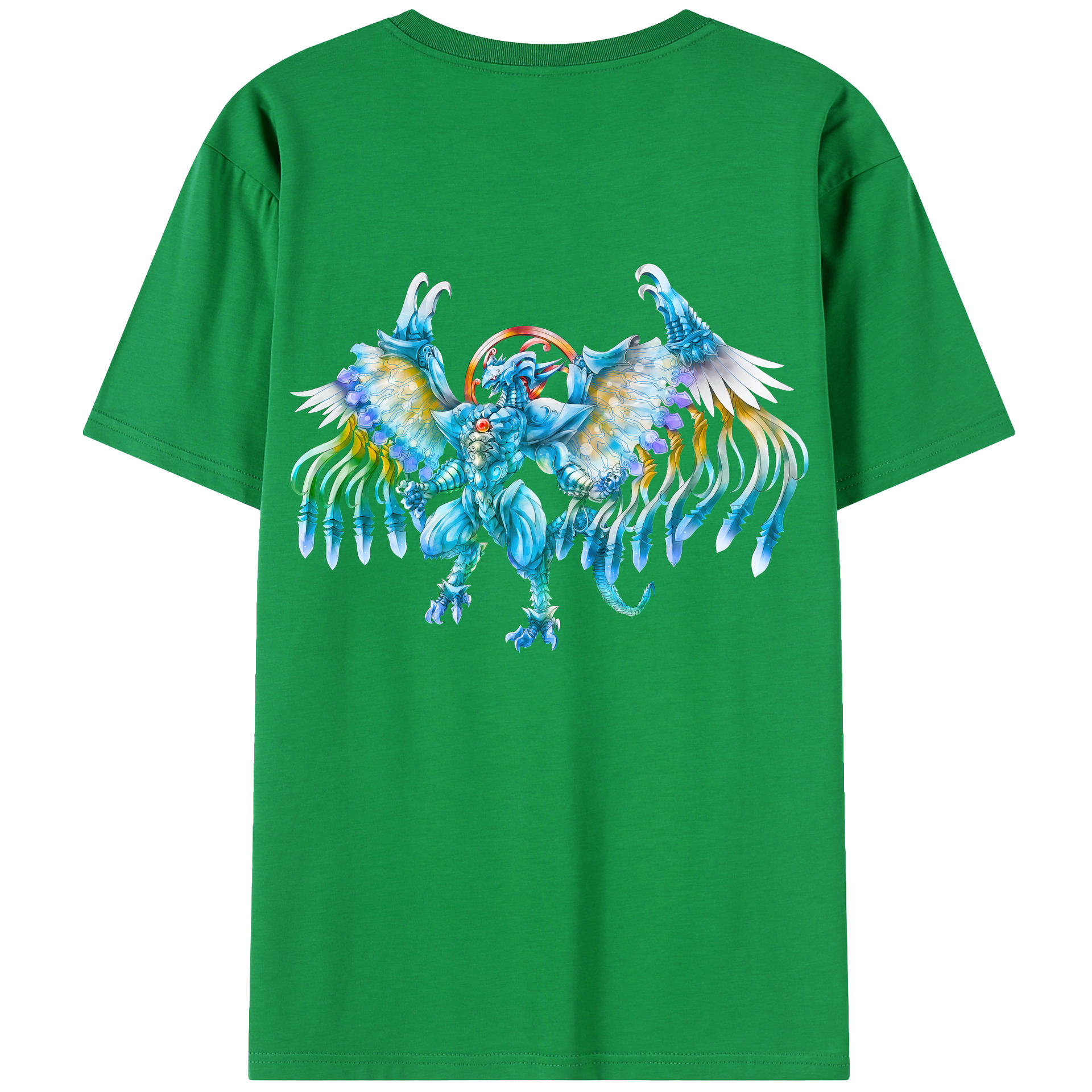 （画像用） 遊☆戯☆王 Yu-Gi-Oh! 綿100％ メンズ半袖Tシャツ（バックプリント） 通気性