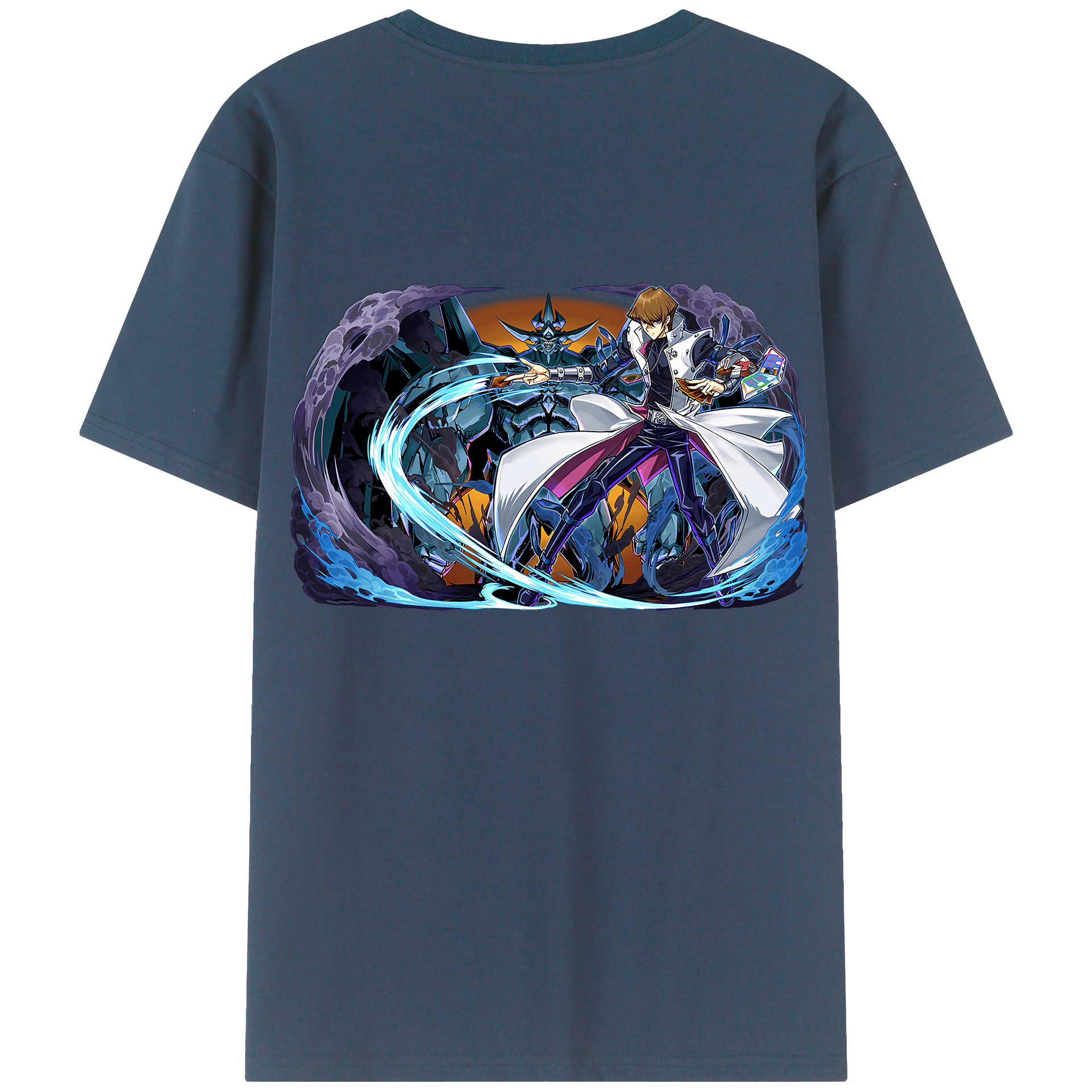 （画像用） 遊☆戯☆王 Yu-Gi-Oh! 綿100％ メンズ半袖Tシャツ（バックプリント） 通気性
