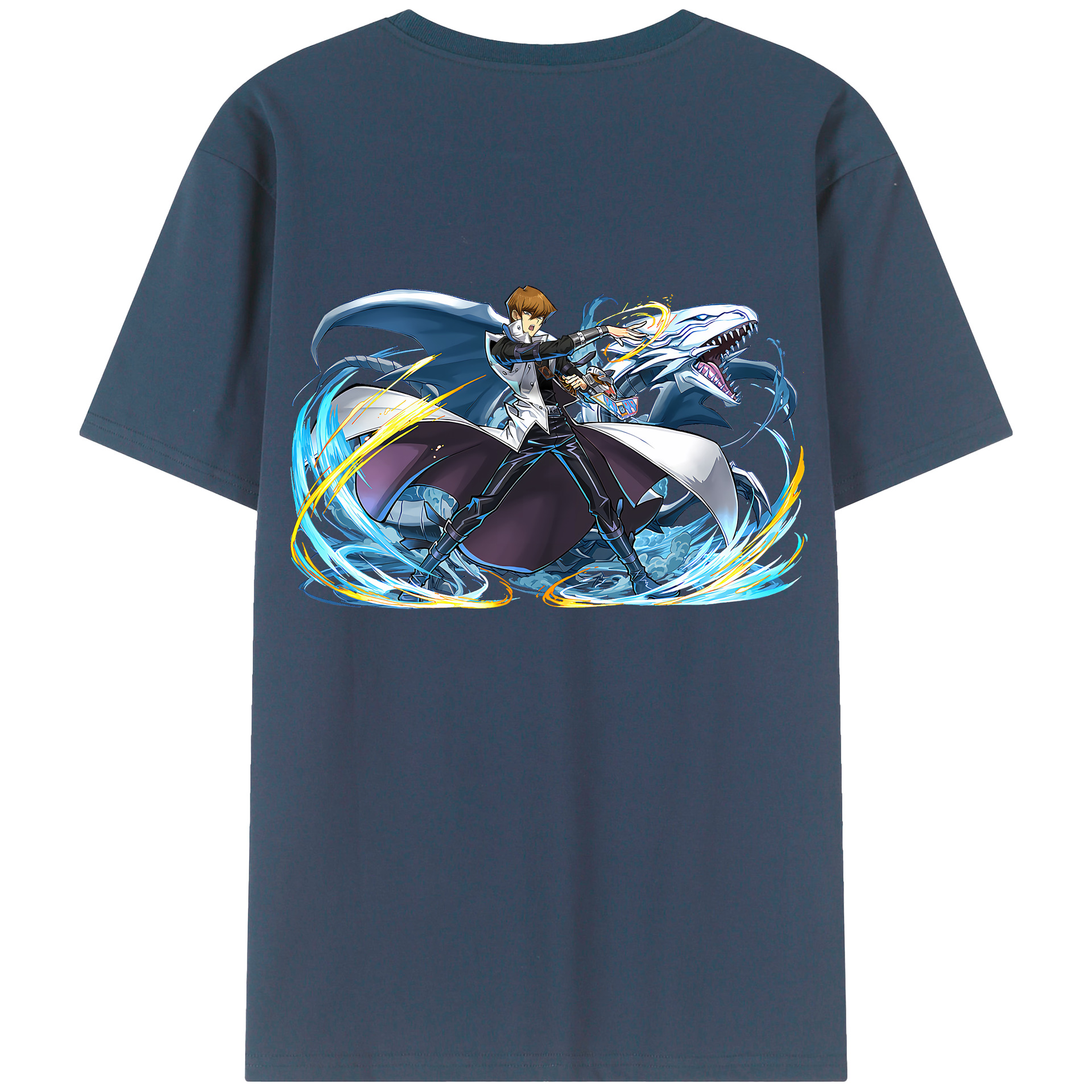 （画像用） 遊☆戯☆王 Yu-Gi-Oh! 綿100％ メンズ半袖Tシャツ（バックプリント） 通気性