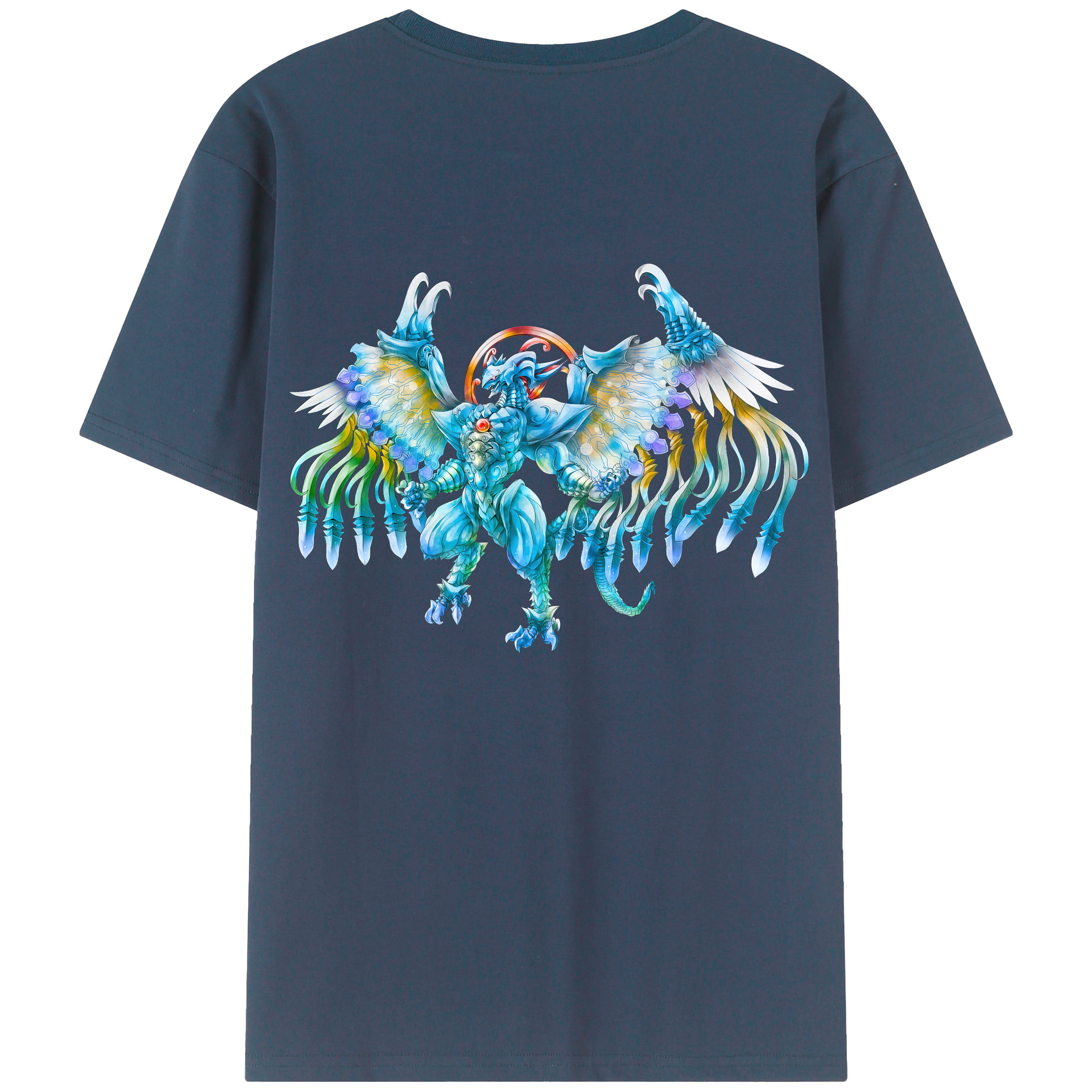 （画像用） 遊☆戯☆王 Yu-Gi-Oh! 綿100％ メンズ半袖Tシャツ（バックプリント） 通気性