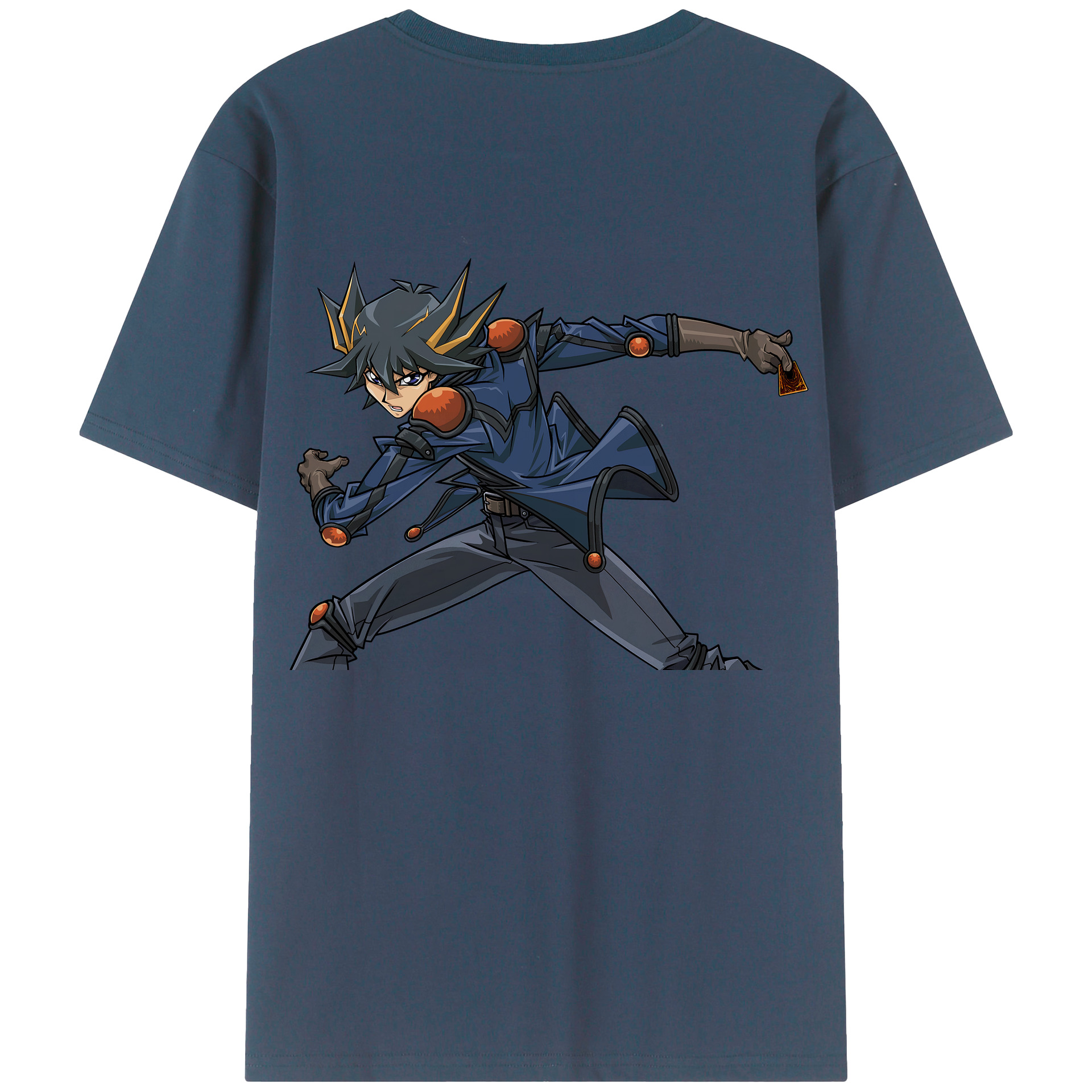 （画像用） 遊☆戯☆王 Yu-Gi-Oh! 綿100％ メンズ半袖Tシャツ（バックプリント） 通気性