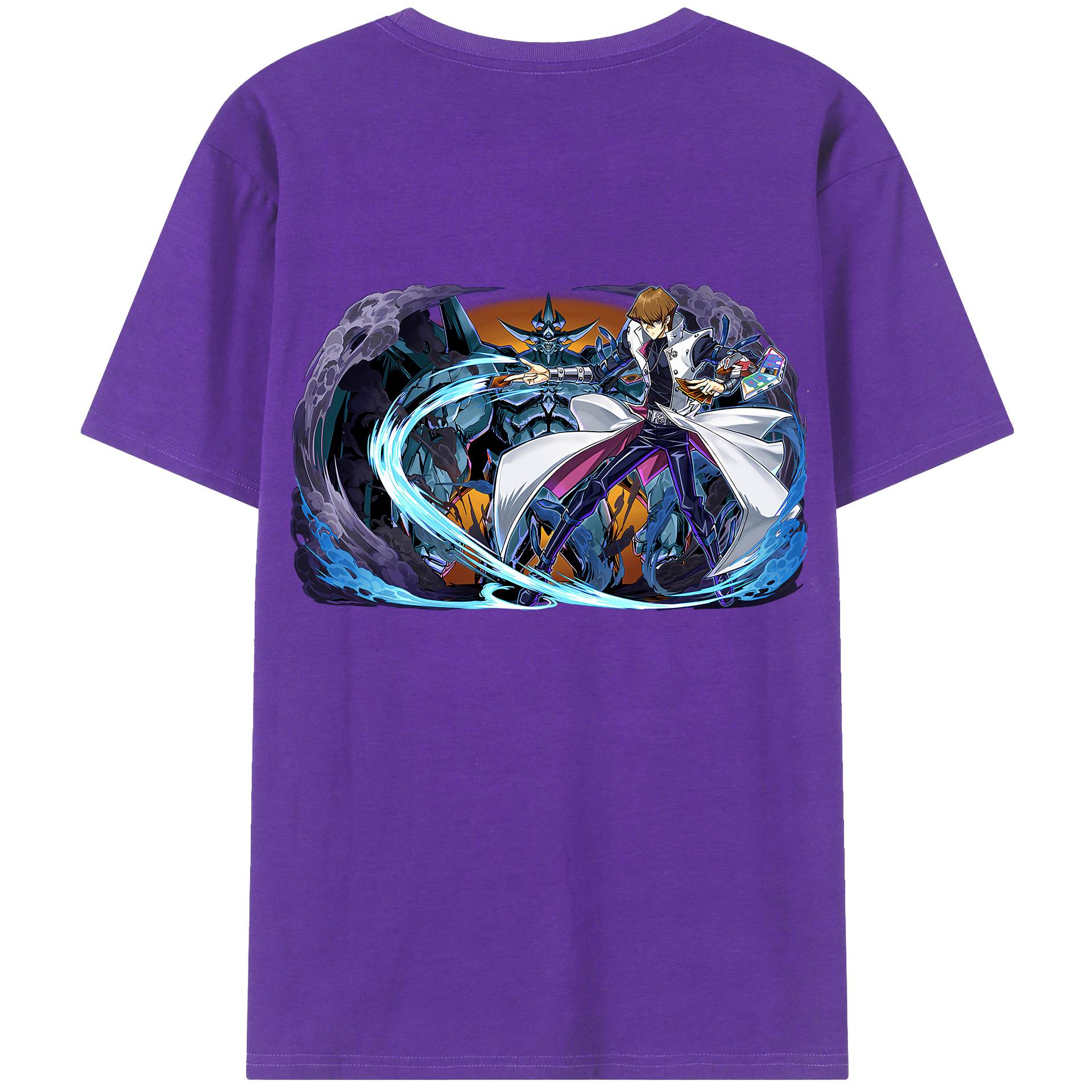 （画像用） 遊☆戯☆王 Yu-Gi-Oh! 綿100％ メンズ半袖Tシャツ（バックプリント） 通気性