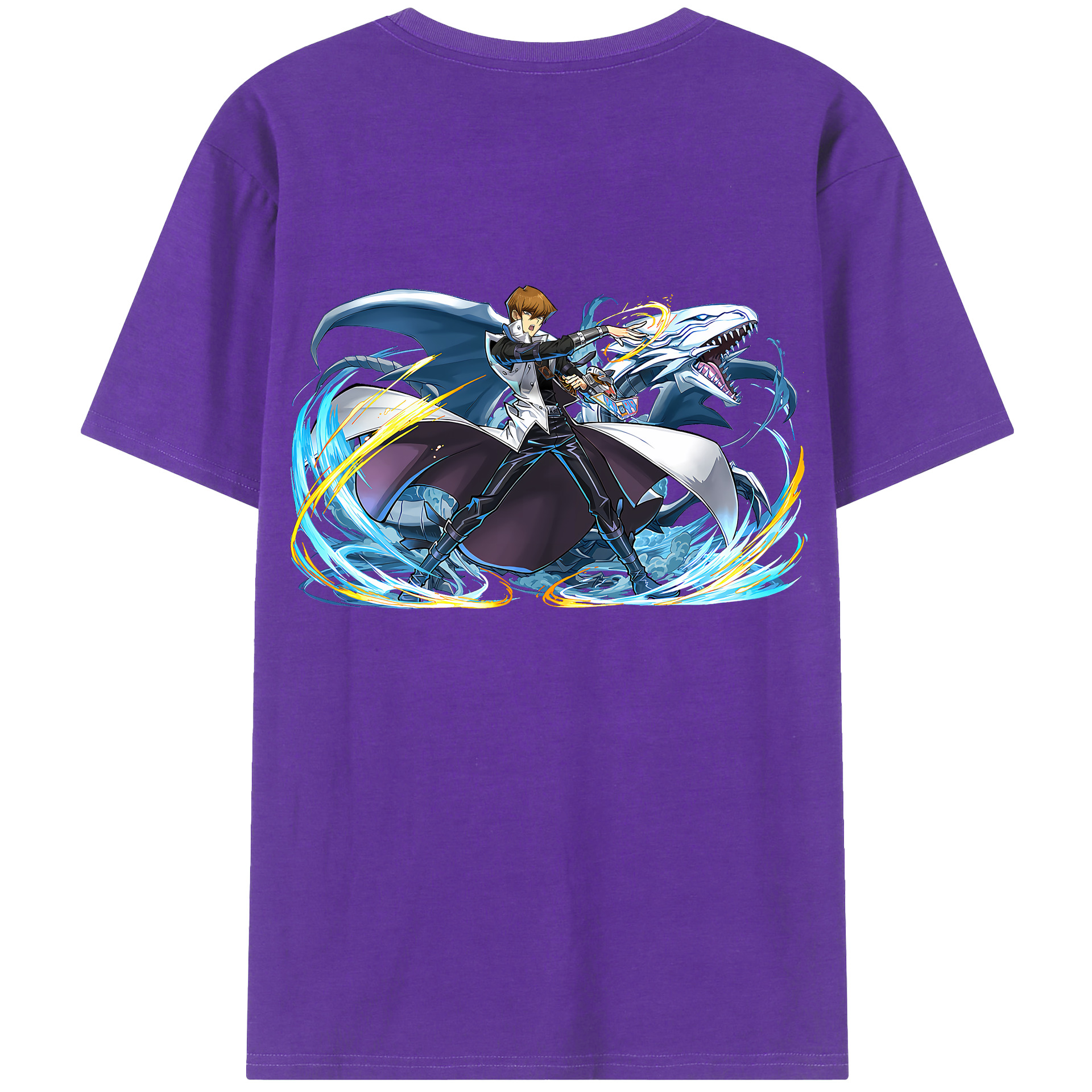 （画像用） 遊☆戯☆王 Yu-Gi-Oh! 綿100％ メンズ半袖Tシャツ（バックプリント） 通気性