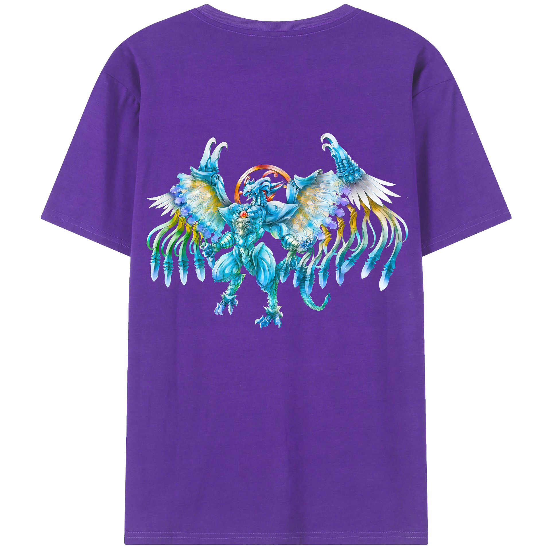 （画像用） 遊☆戯☆王 Yu-Gi-Oh! 綿100％ メンズ半袖Tシャツ（バックプリント） 通気性