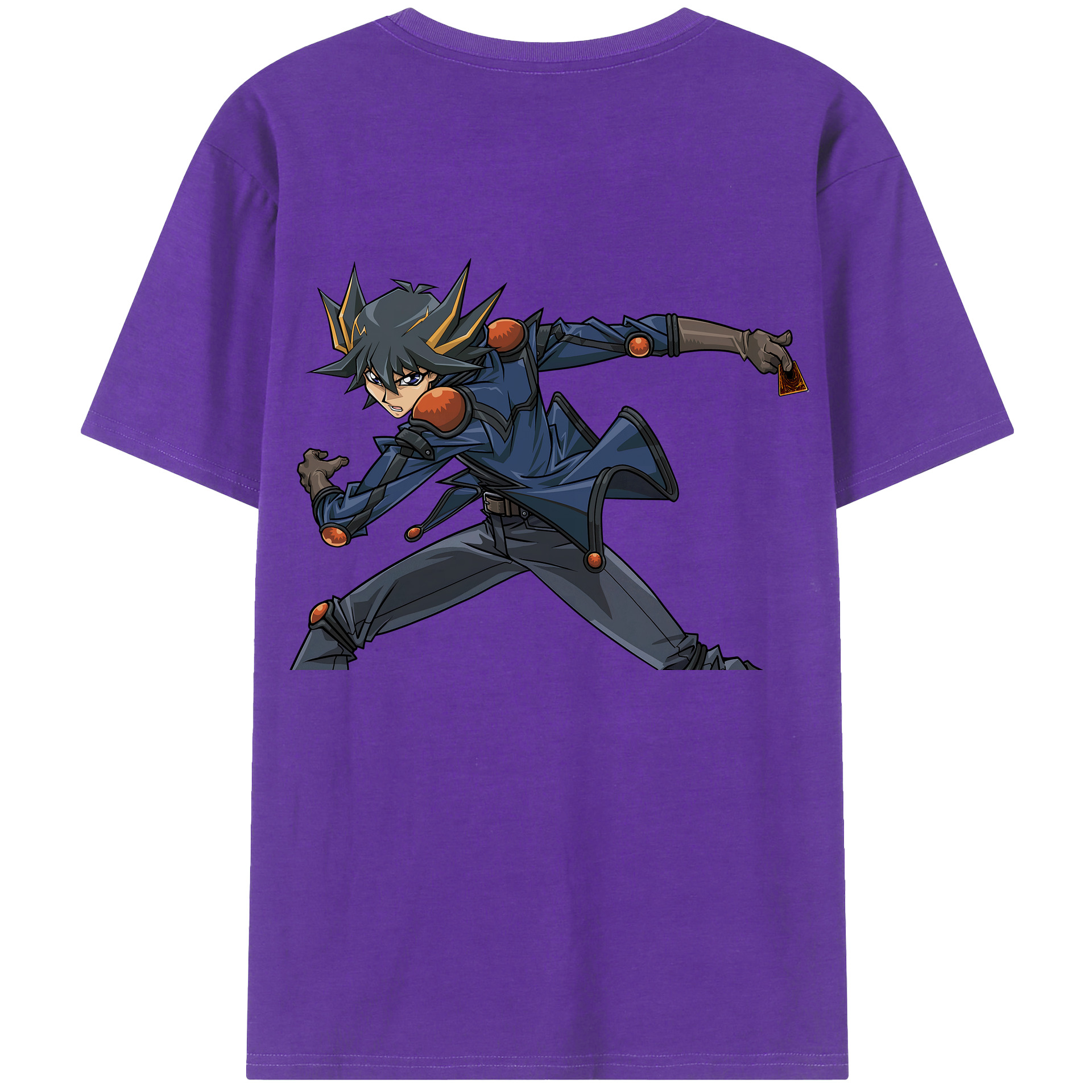 （画像用） 遊☆戯☆王 Yu-Gi-Oh! 綿100％ メンズ半袖Tシャツ（バックプリント） 通気性