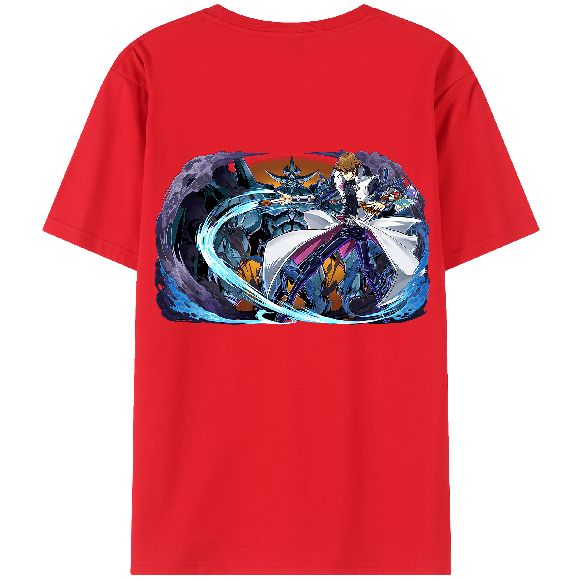 （画像用） 遊☆戯☆王 Yu-Gi-Oh! 綿100％ メンズ半袖Tシャツ（バックプリント） 通気性