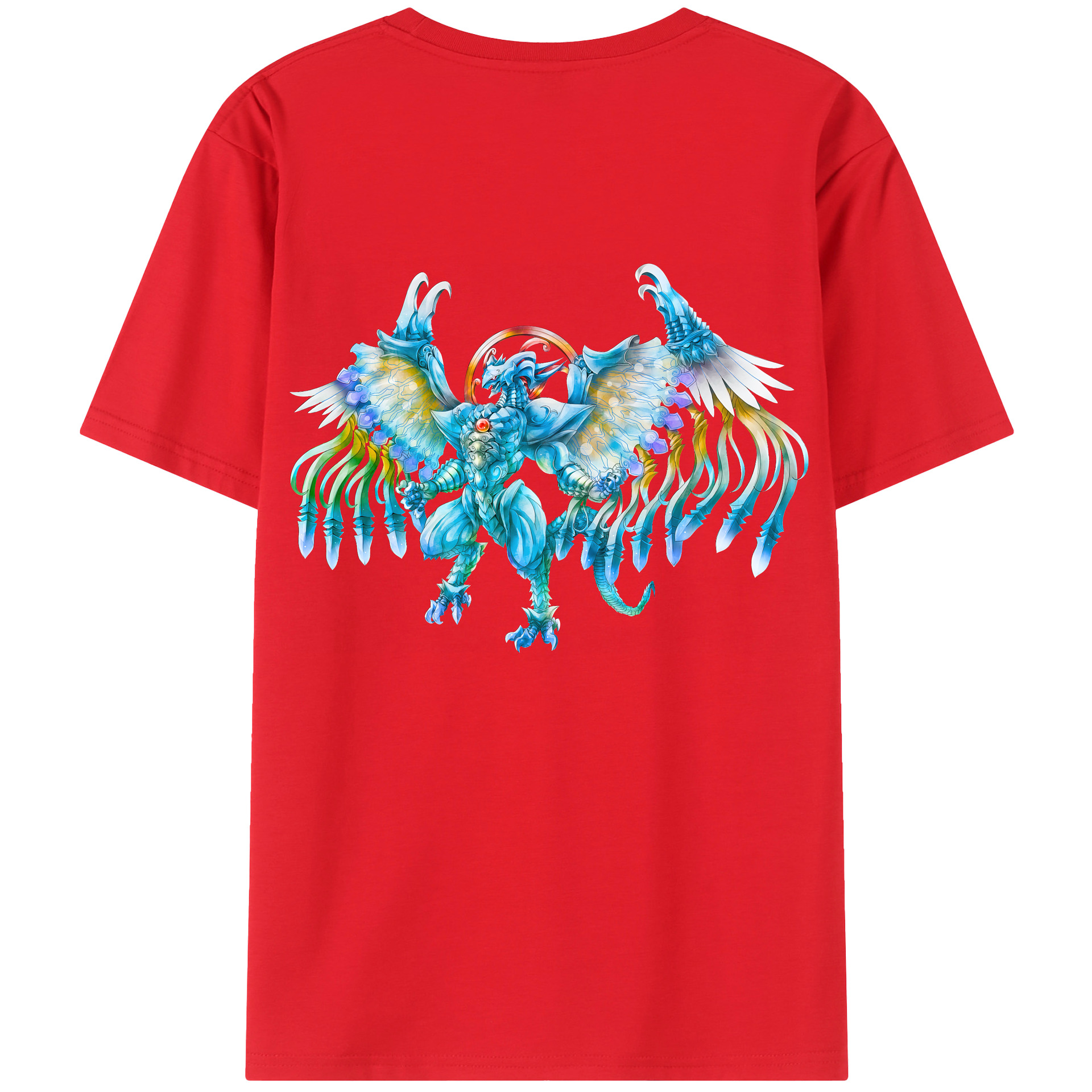（画像用） 遊☆戯☆王 Yu-Gi-Oh! 綿100％ メンズ半袖Tシャツ（バックプリント） 通気性