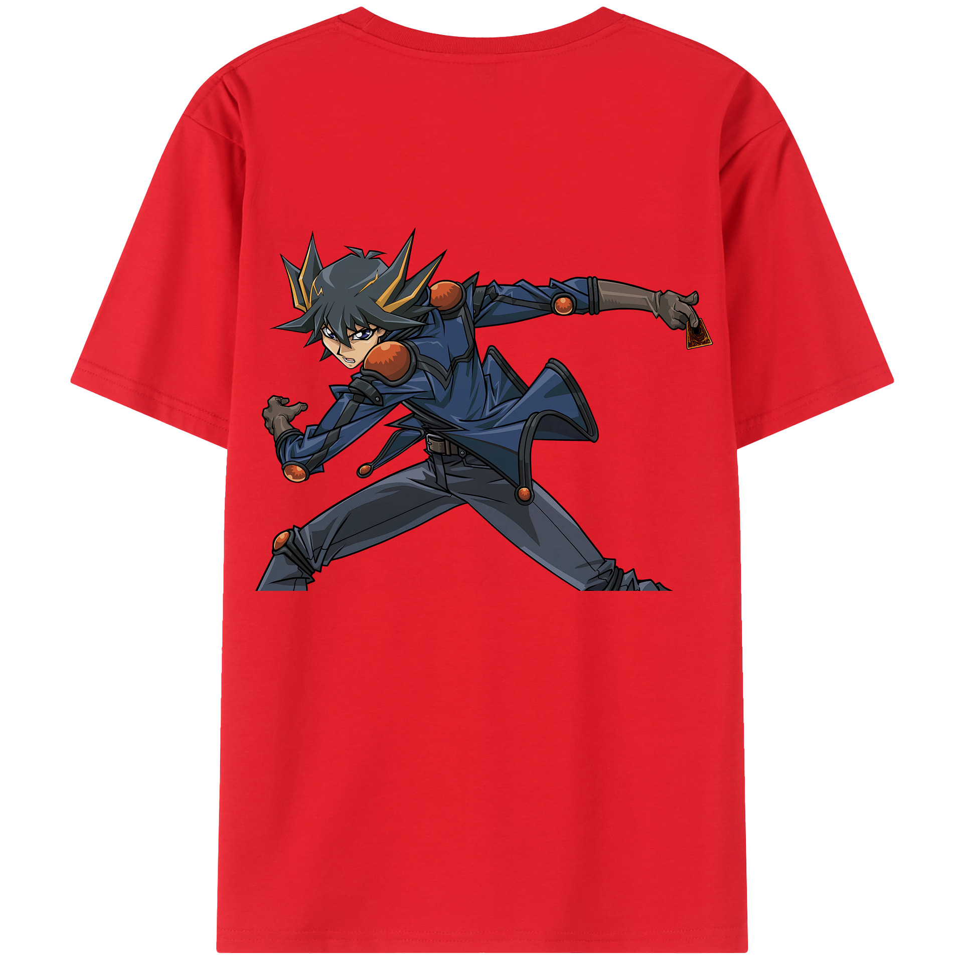 （画像用） 遊☆戯☆王 Yu-Gi-Oh! 綿100％ メンズ半袖Tシャツ（バックプリント） 通気性