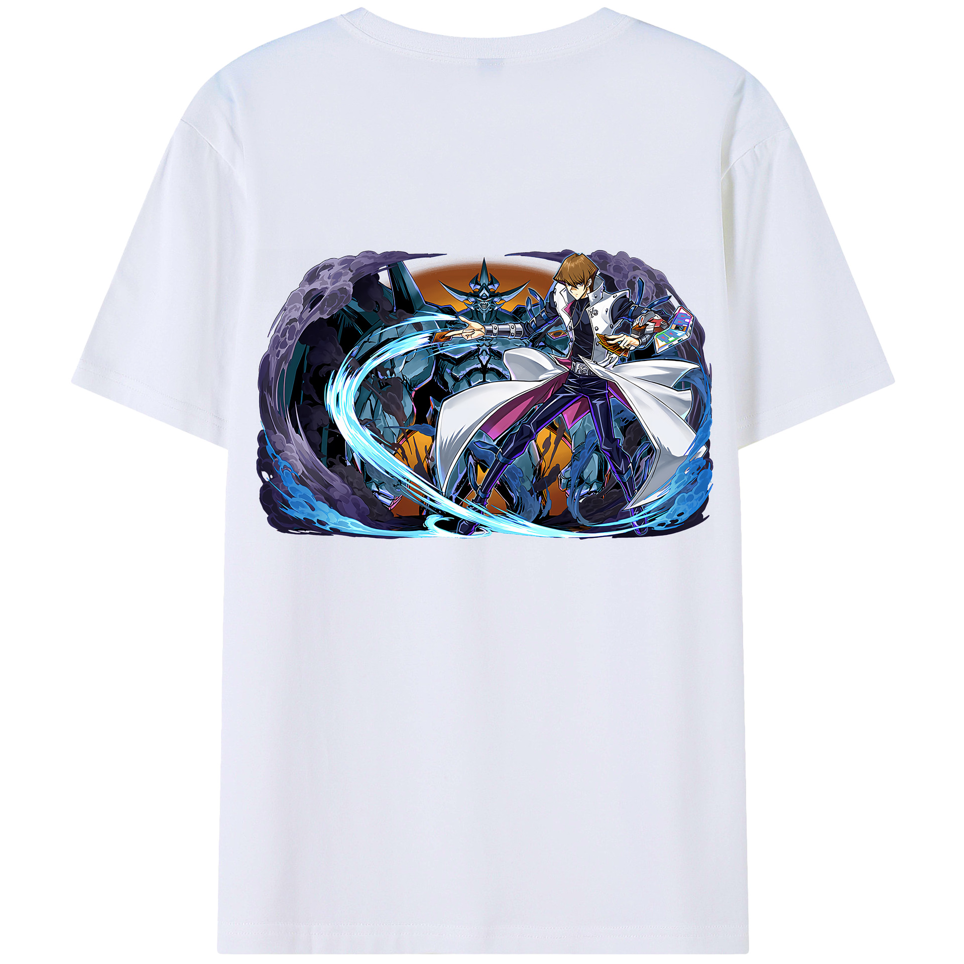 （画像用） 遊☆戯☆王 Yu-Gi-Oh! 綿100％ メンズ半袖Tシャツ（バックプリント） 通気性