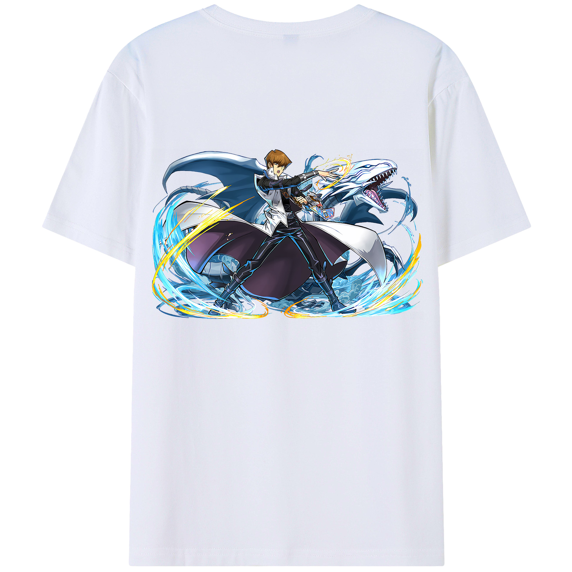 （画像用） 遊☆戯☆王 Yu-Gi-Oh! 綿100％ メンズ半袖Tシャツ（バックプリント） 通気性