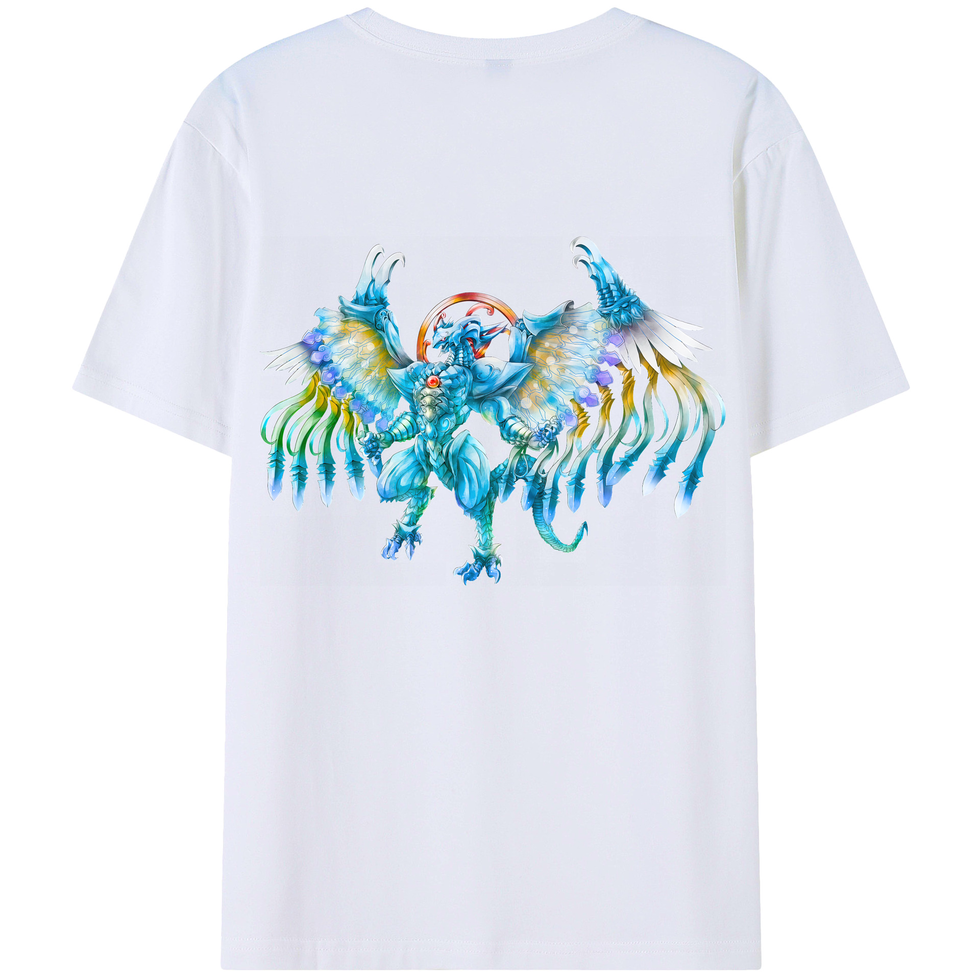 （画像用） 遊☆戯☆王 Yu-Gi-Oh! 綿100％ メンズ半袖Tシャツ（バックプリント） 通気性