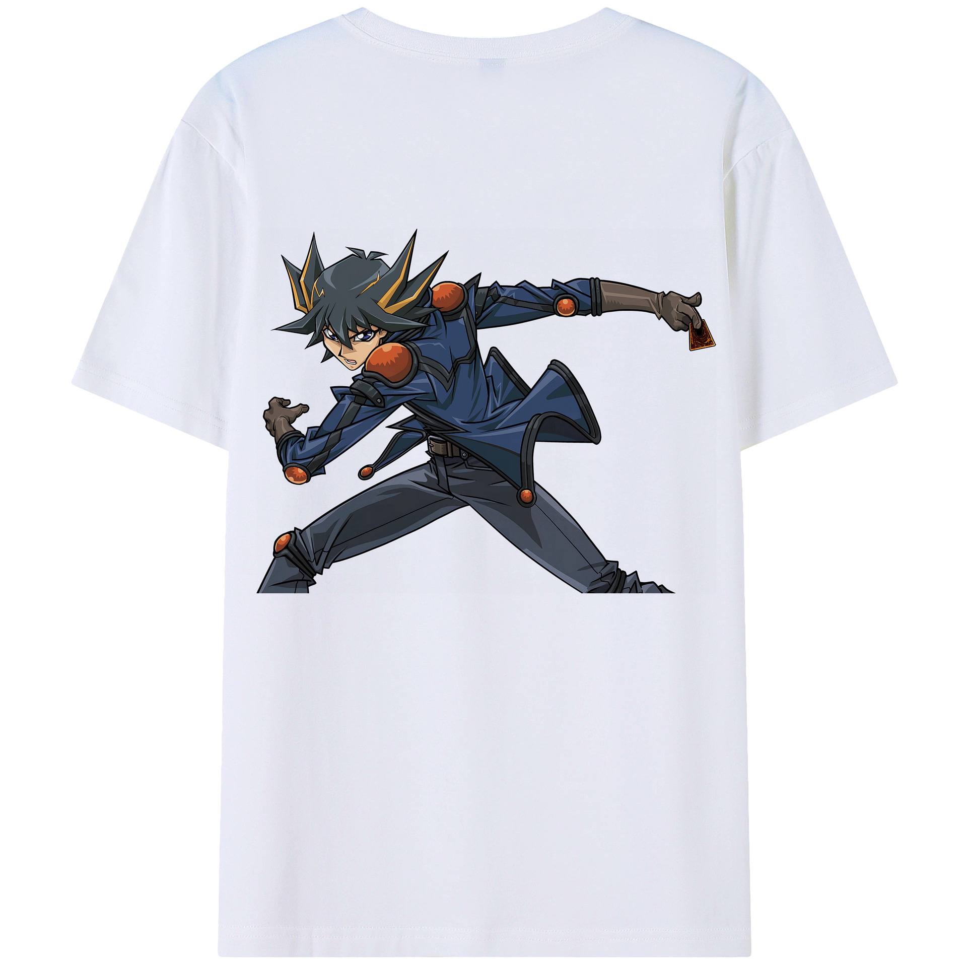 （画像用） 遊☆戯☆王 Yu-Gi-Oh! 綿100％ メンズ半袖Tシャツ（バックプリント） 通気性
