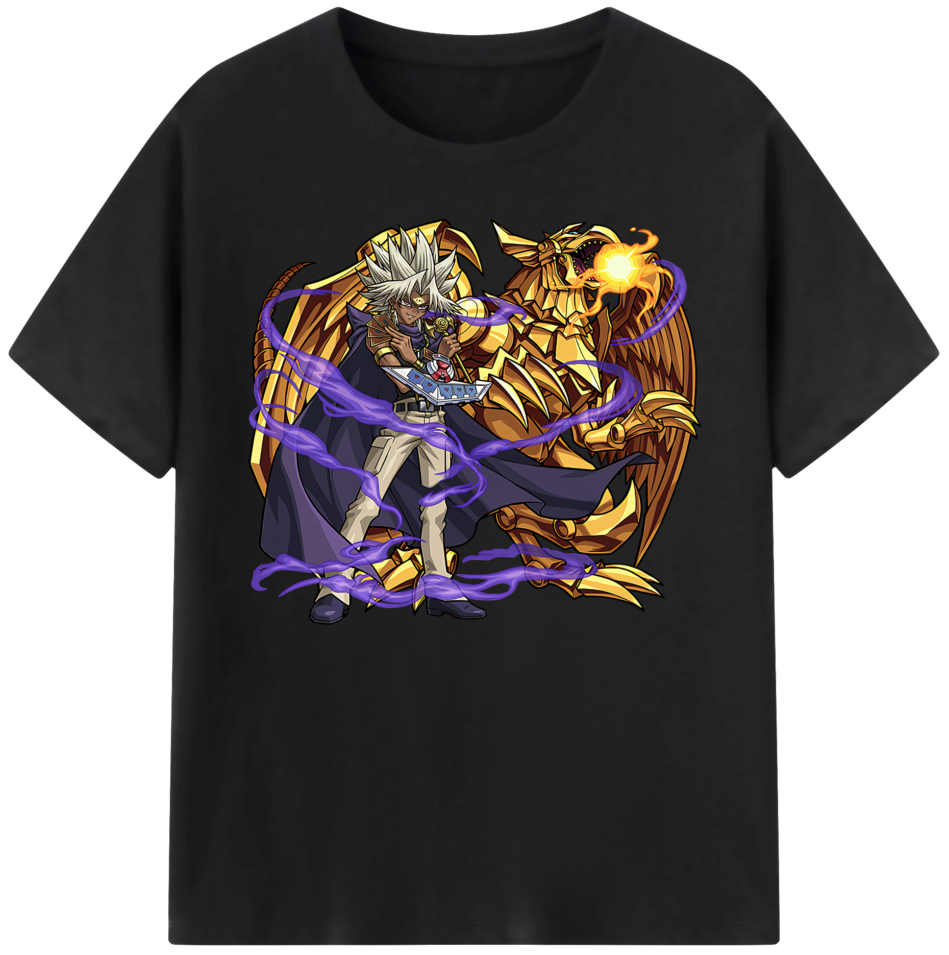 （画像用） 遊☆戯☆王 Yu-Gi-Oh! 綿100％ メンズ半袖Tシャツ｜肌触りやわらか＆通気性