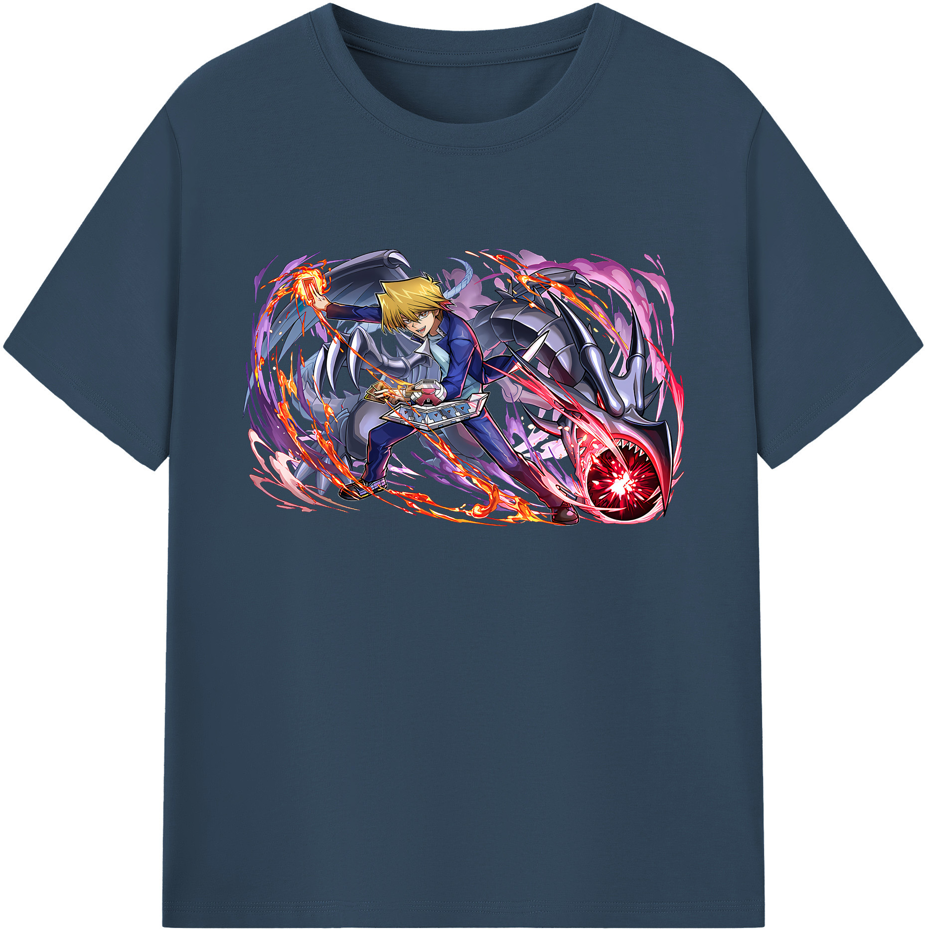 （画像用） 遊☆戯☆王 Yu-Gi-Oh! 綿100％ メンズ半袖Tシャツ｜肌触りやわらか＆通気性