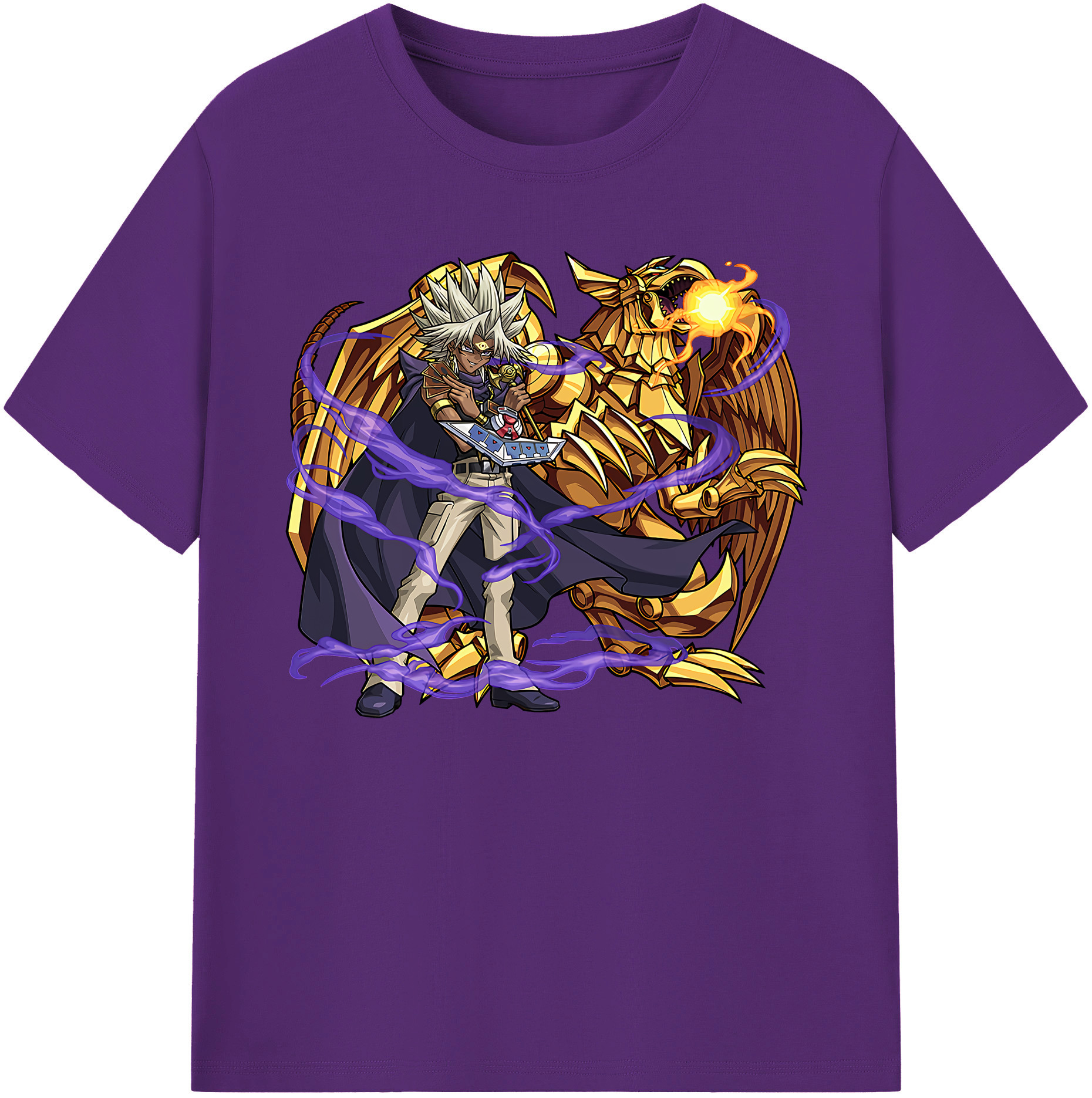 （画像用） 遊☆戯☆王 Yu-Gi-Oh! 綿100％ メンズ半袖Tシャツ｜肌触りやわらか＆通気性