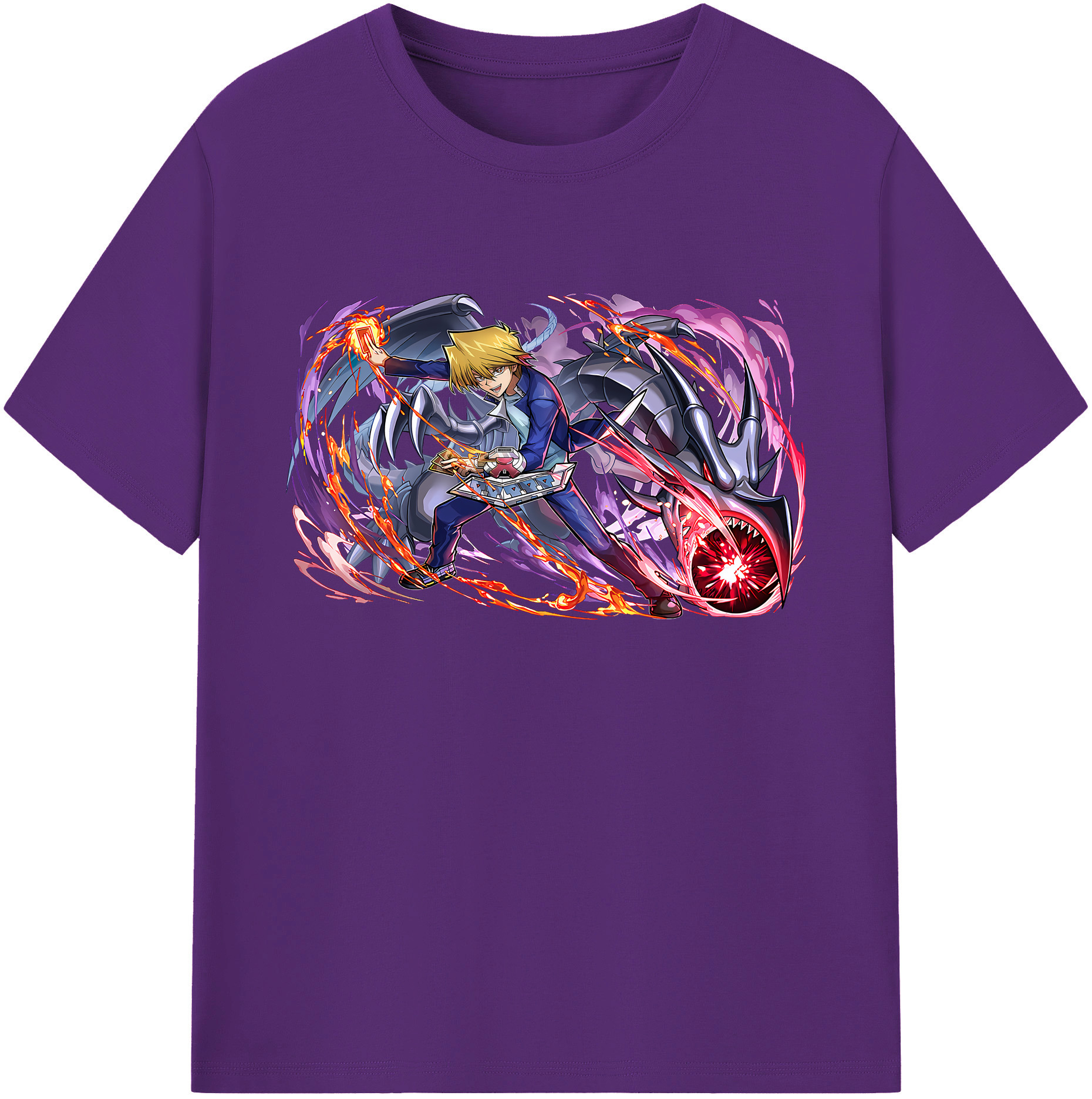 （画像用） 遊☆戯☆王 Yu-Gi-Oh! 綿100％ メンズ半袖Tシャツ｜肌触りやわらか＆通気性