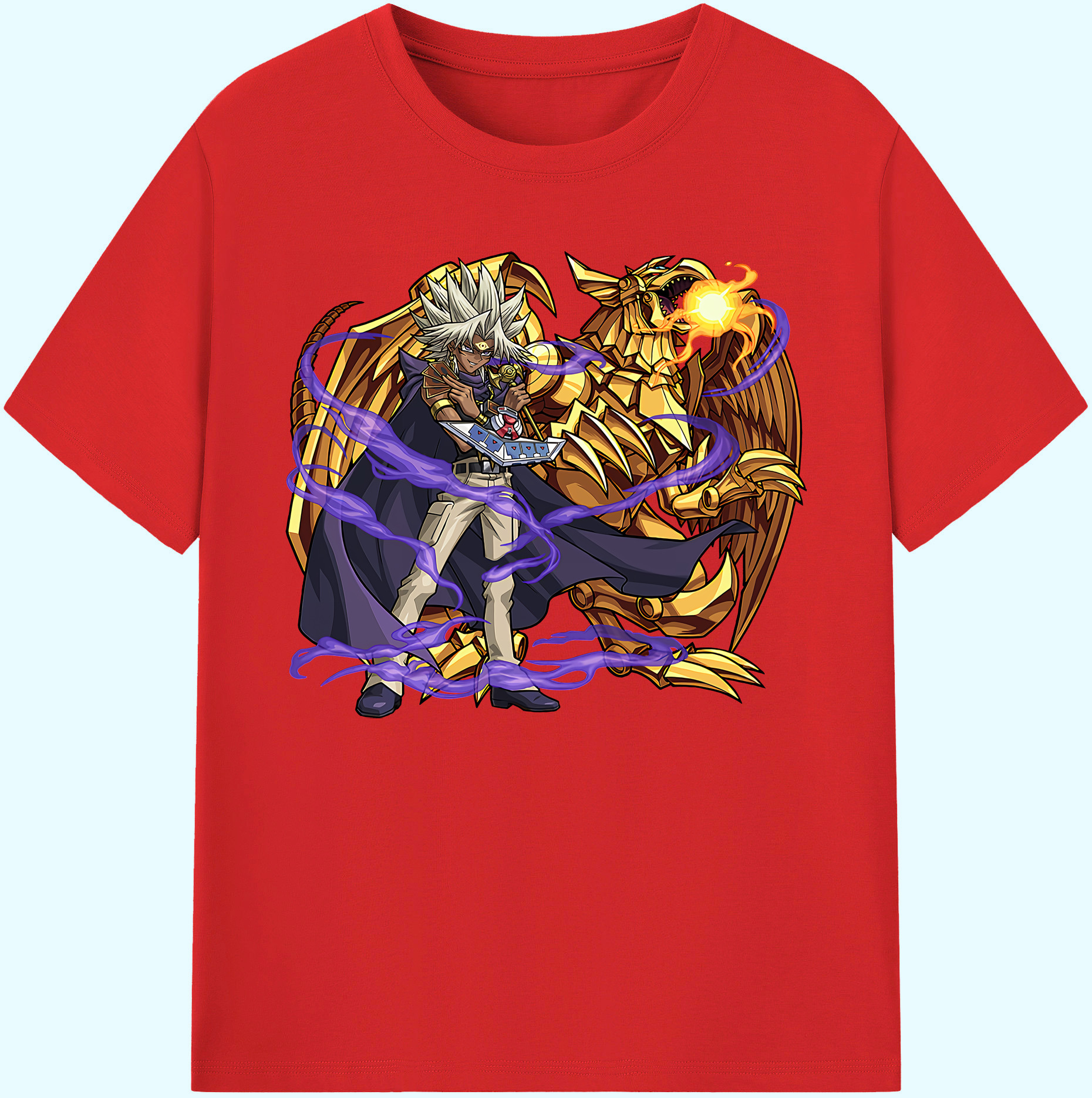 （画像用） 遊☆戯☆王 Yu-Gi-Oh! 綿100％ メンズ半袖Tシャツ｜肌触りやわらか＆通気性