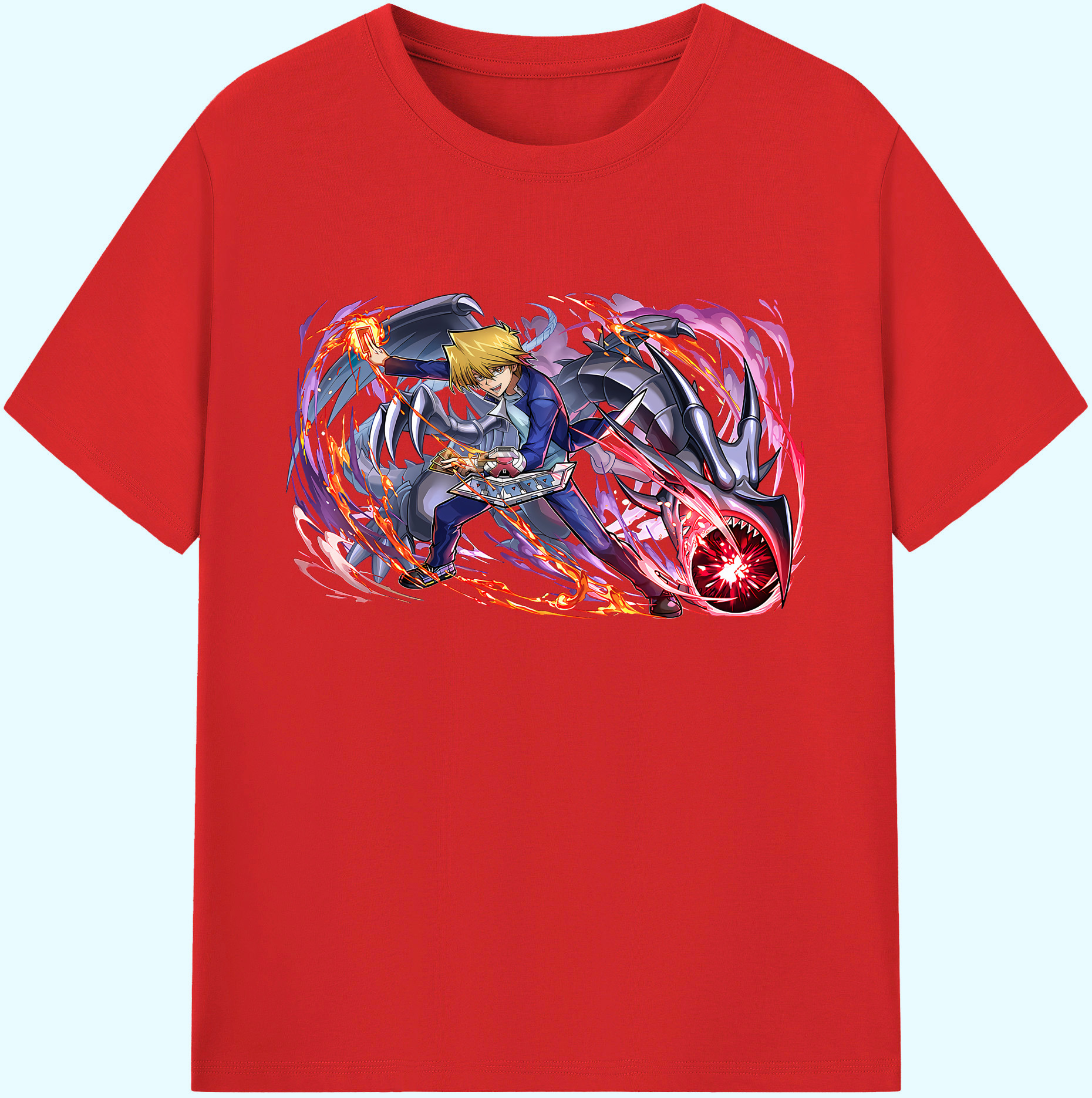 （画像用） 遊☆戯☆王 Yu-Gi-Oh! 綿100％ メンズ半袖Tシャツ｜肌触りやわらか＆通気性