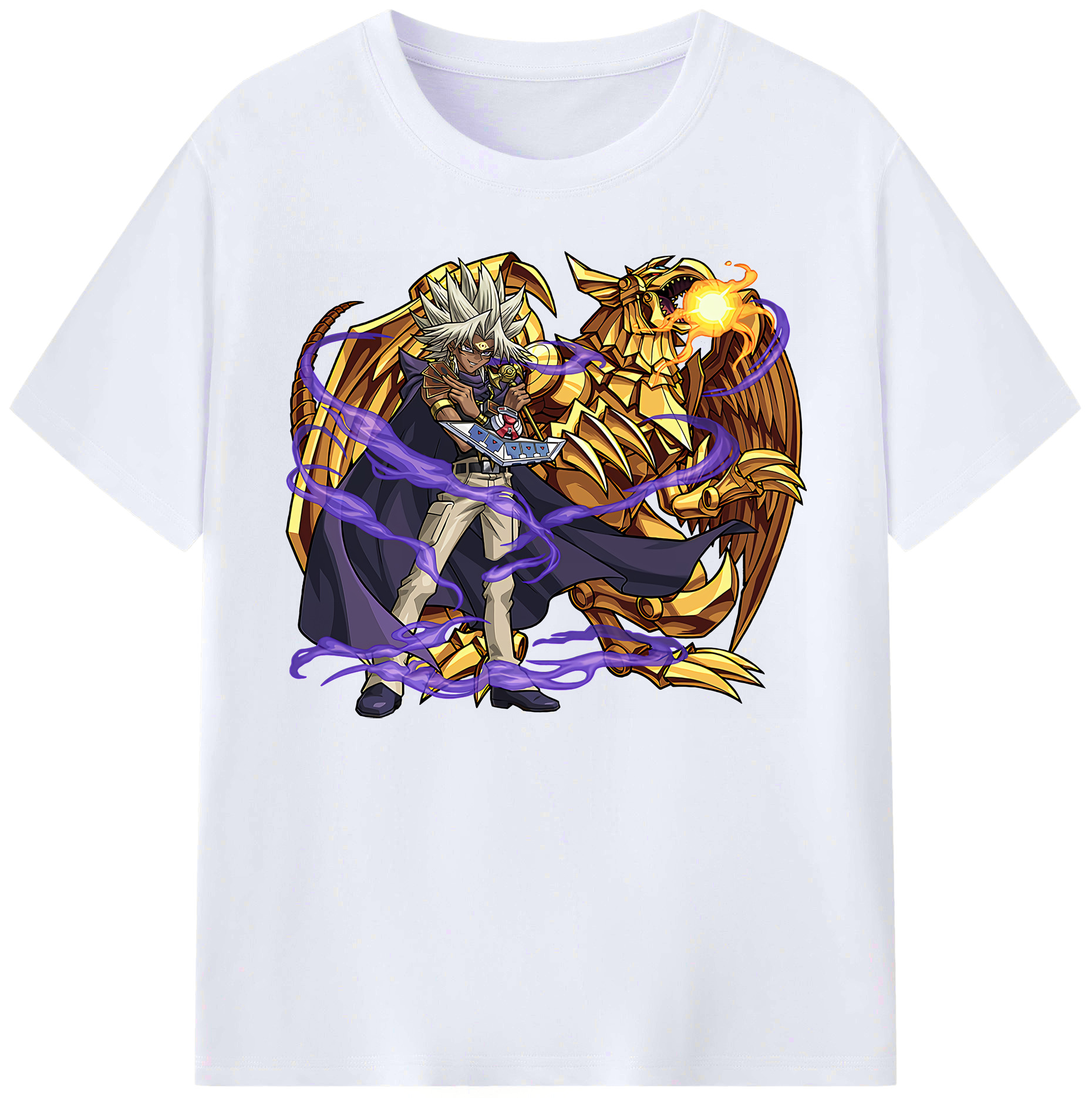（画像用） 遊☆戯☆王 Yu-Gi-Oh! 綿100％ メンズ半袖Tシャツ｜肌触りやわらか＆通気性