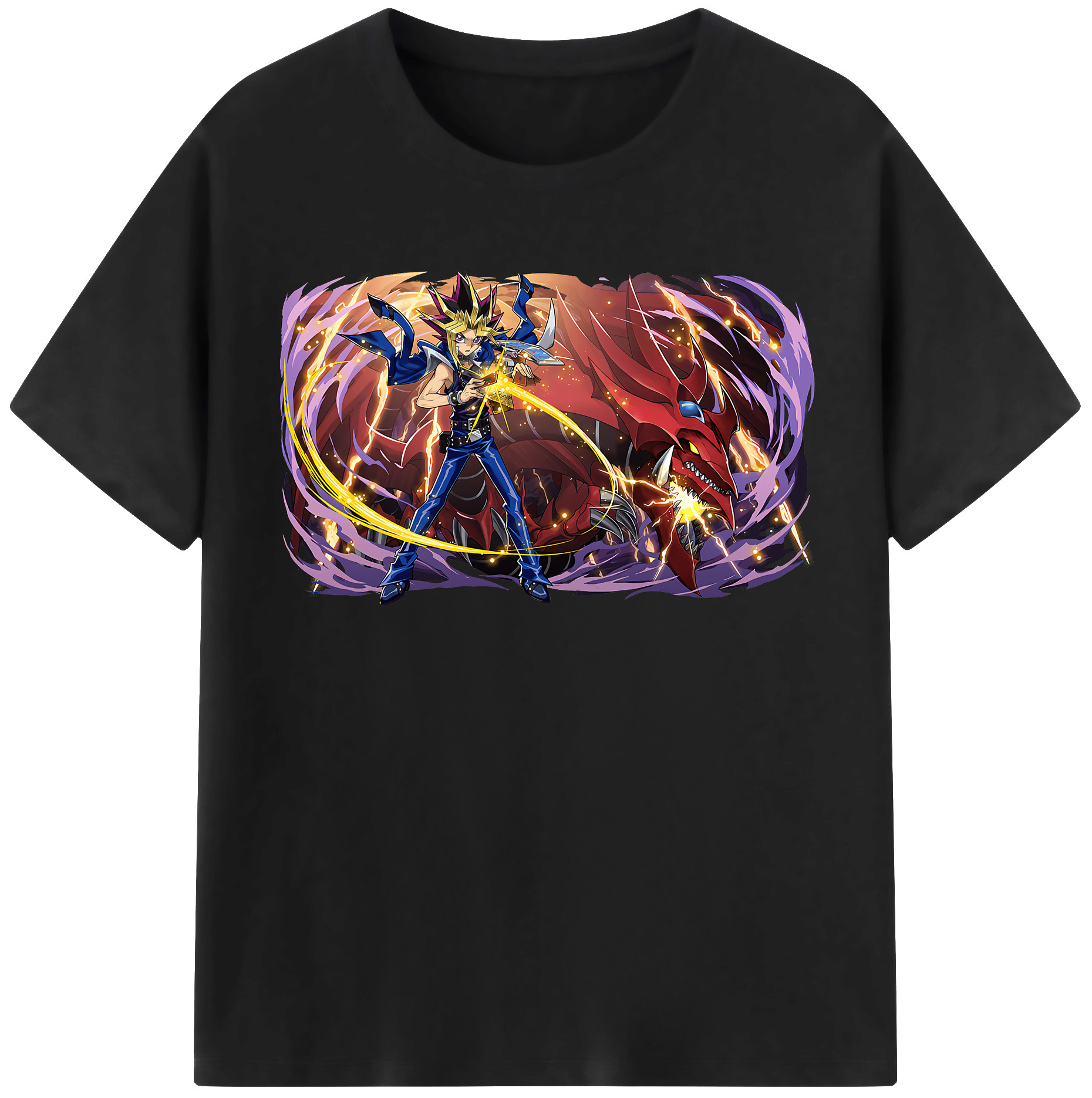 （画像用） 遊☆戯☆王 Yu-Gi-Oh! レディースカジュアルプリントTシャツ（綿100％）