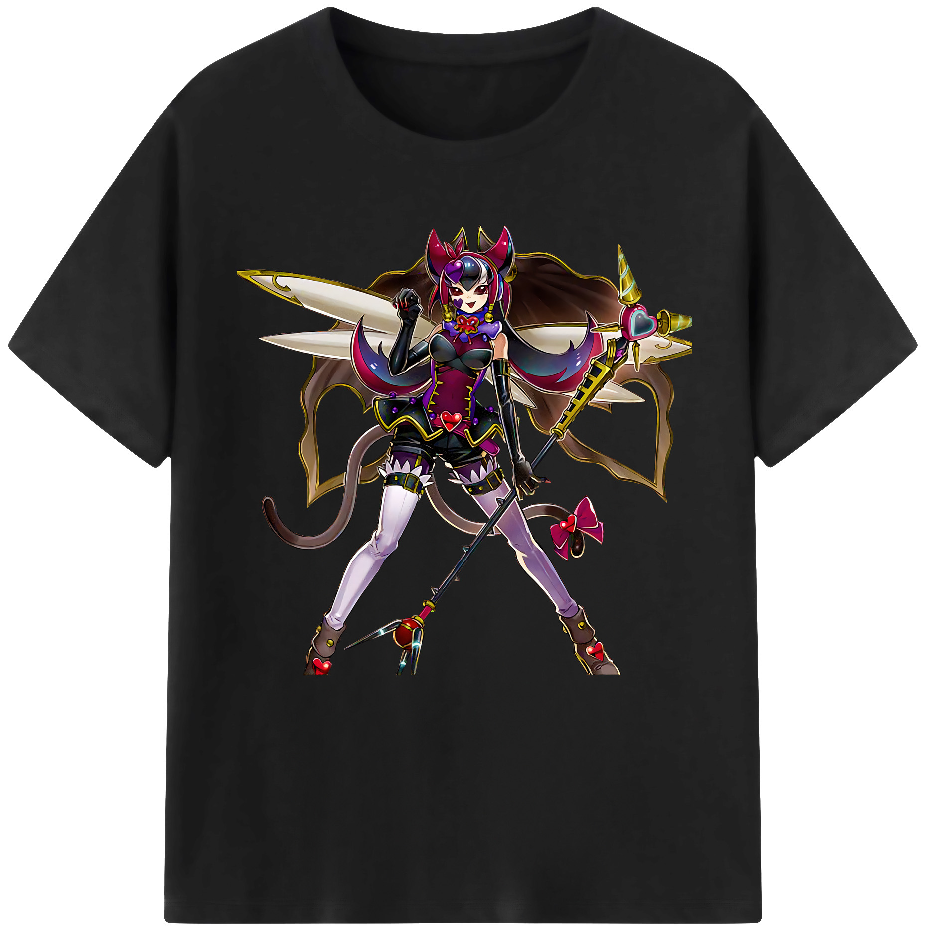 （画像用） 遊☆戯☆王 Yu-Gi-Oh! レディースカジュアルプリントTシャツ（綿100％）