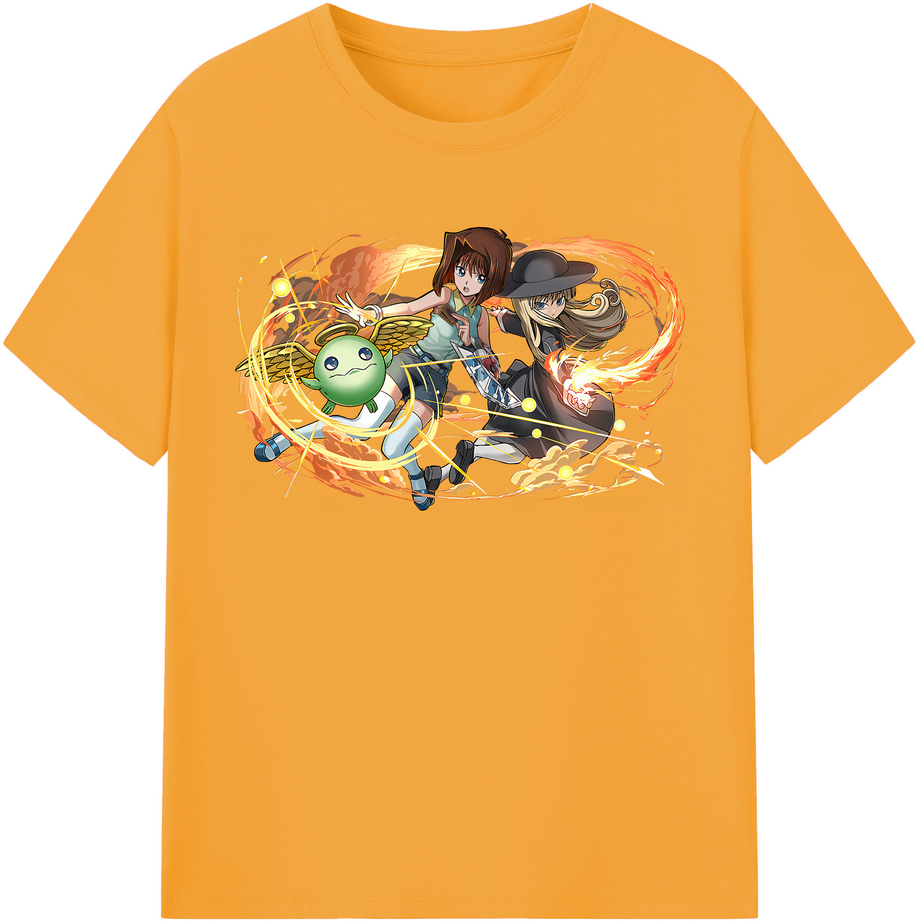 （画像用） 遊☆戯☆王 Yu-Gi-Oh! レディースカジュアルプリントTシャツ（綿100％）