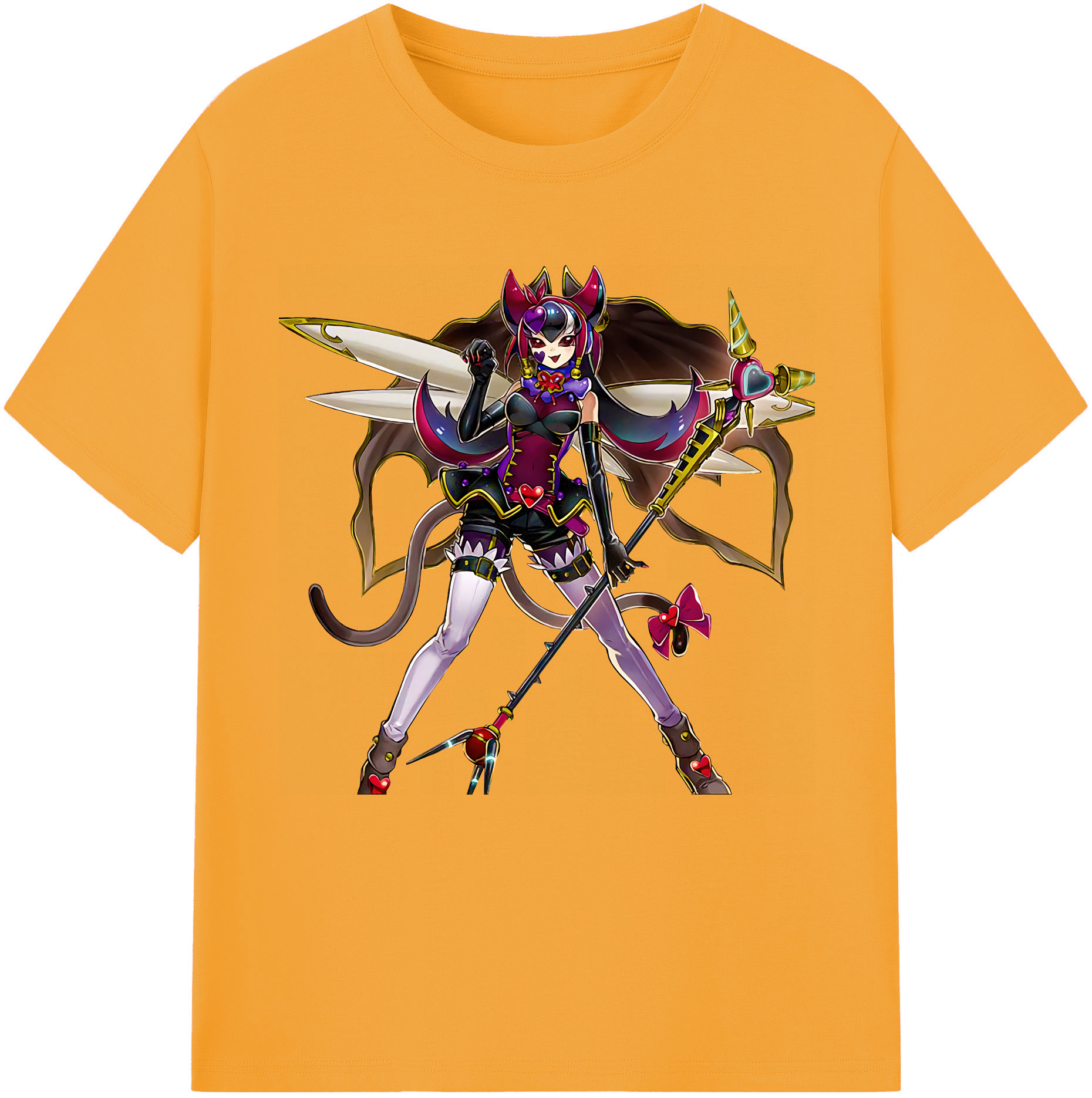 （画像用） 遊☆戯☆王 Yu-Gi-Oh! レディースカジュアルプリントTシャツ（綿100％）