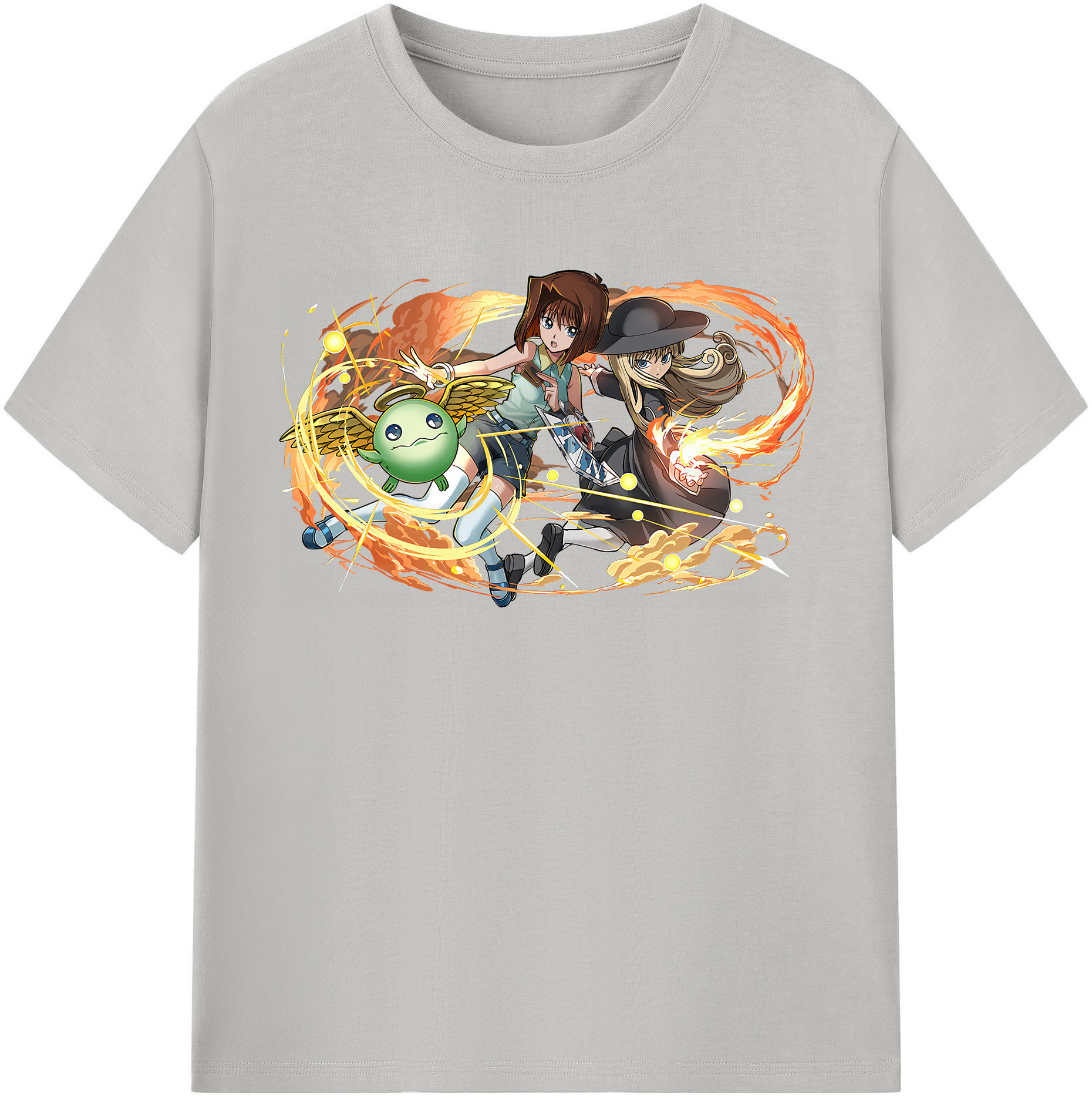 （画像用） 遊☆戯☆王 Yu-Gi-Oh! レディースカジュアルプリントTシャツ（綿100％）