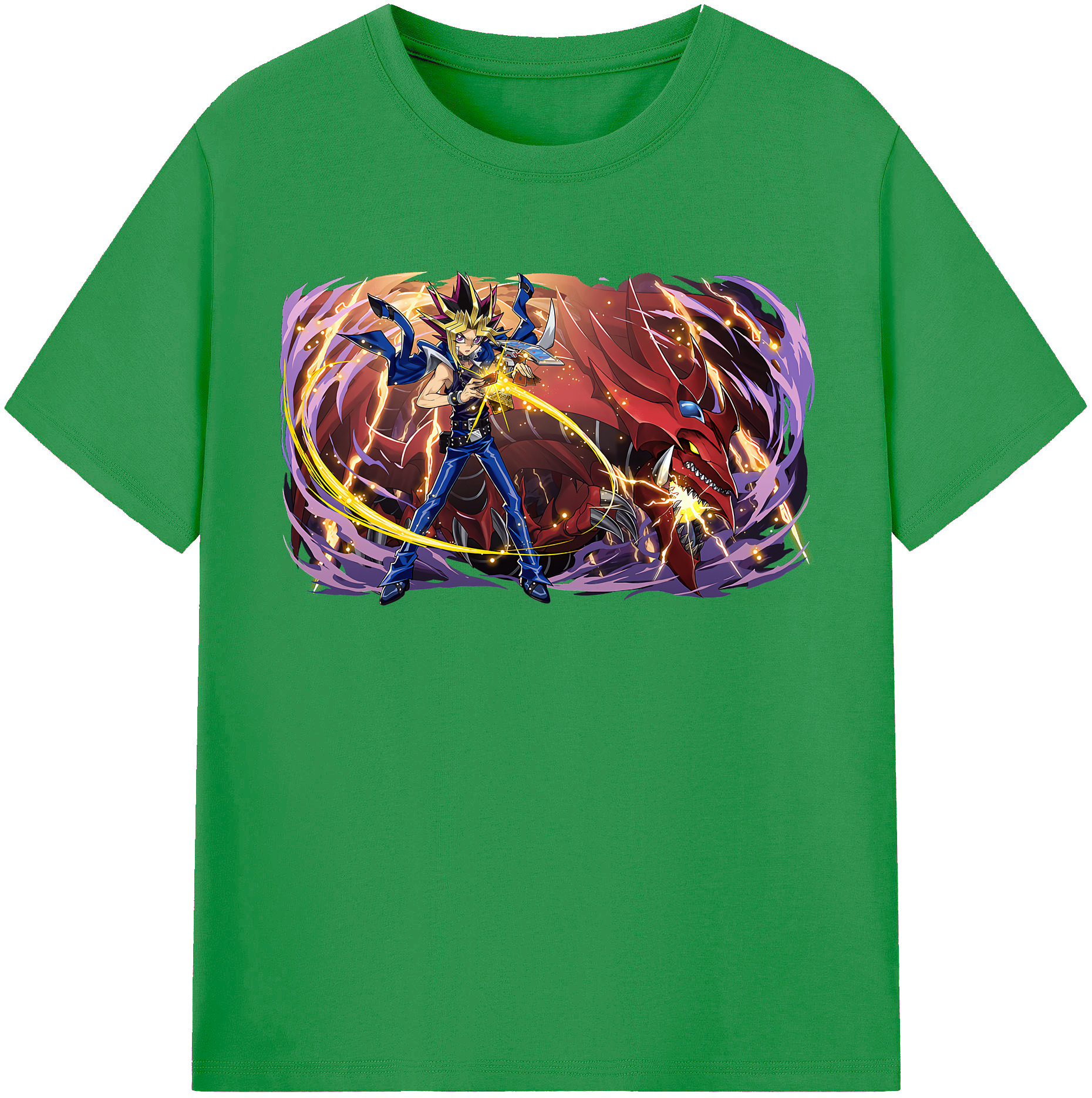 （画像用） 遊☆戯☆王 Yu-Gi-Oh! レディースカジュアルプリントTシャツ（綿100％）