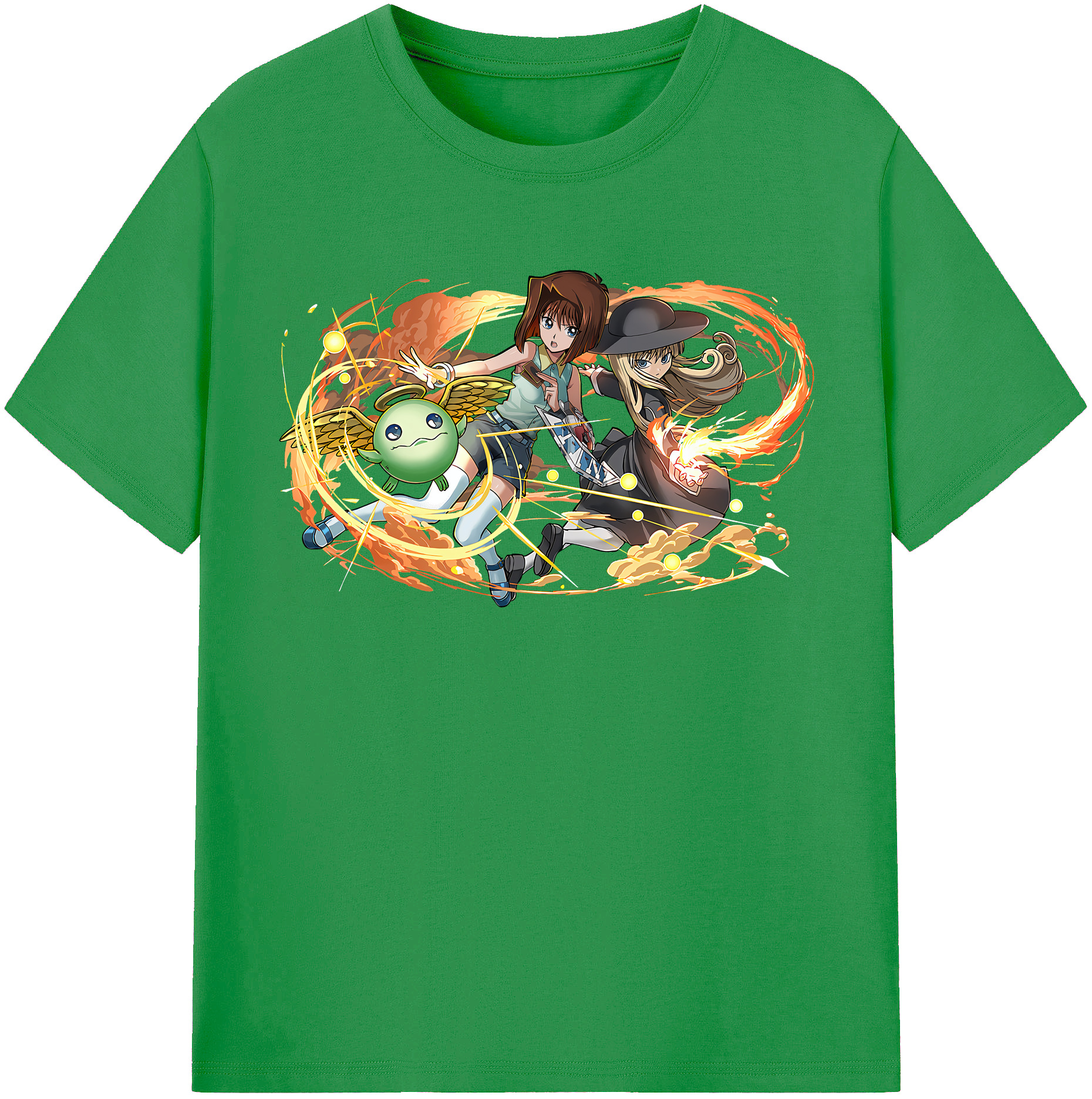 （画像用） 遊☆戯☆王 Yu-Gi-Oh! レディースカジュアルプリントTシャツ（綿100％）