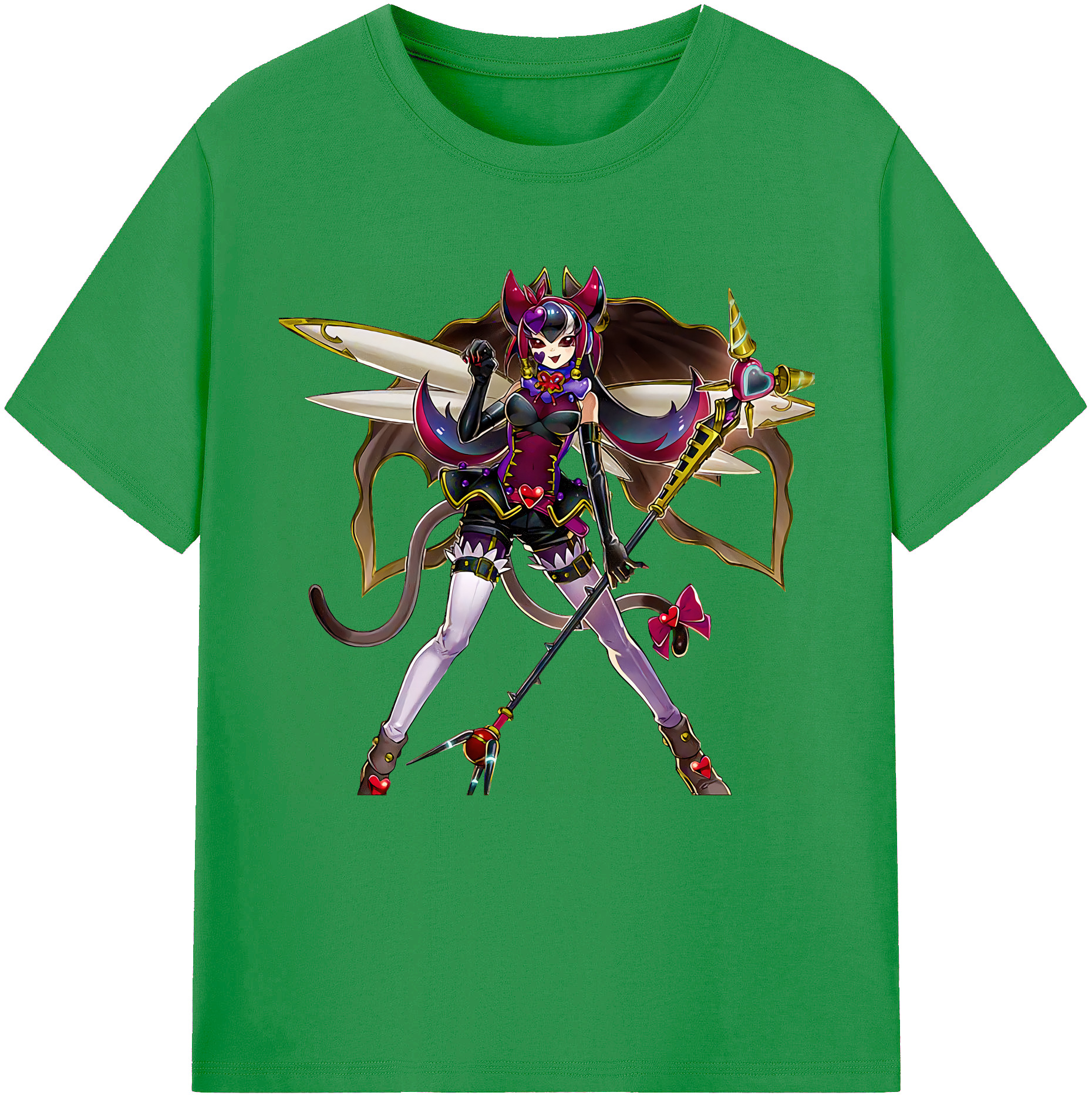 （画像用） 遊☆戯☆王 Yu-Gi-Oh! レディースカジュアルプリントTシャツ（綿100％）
