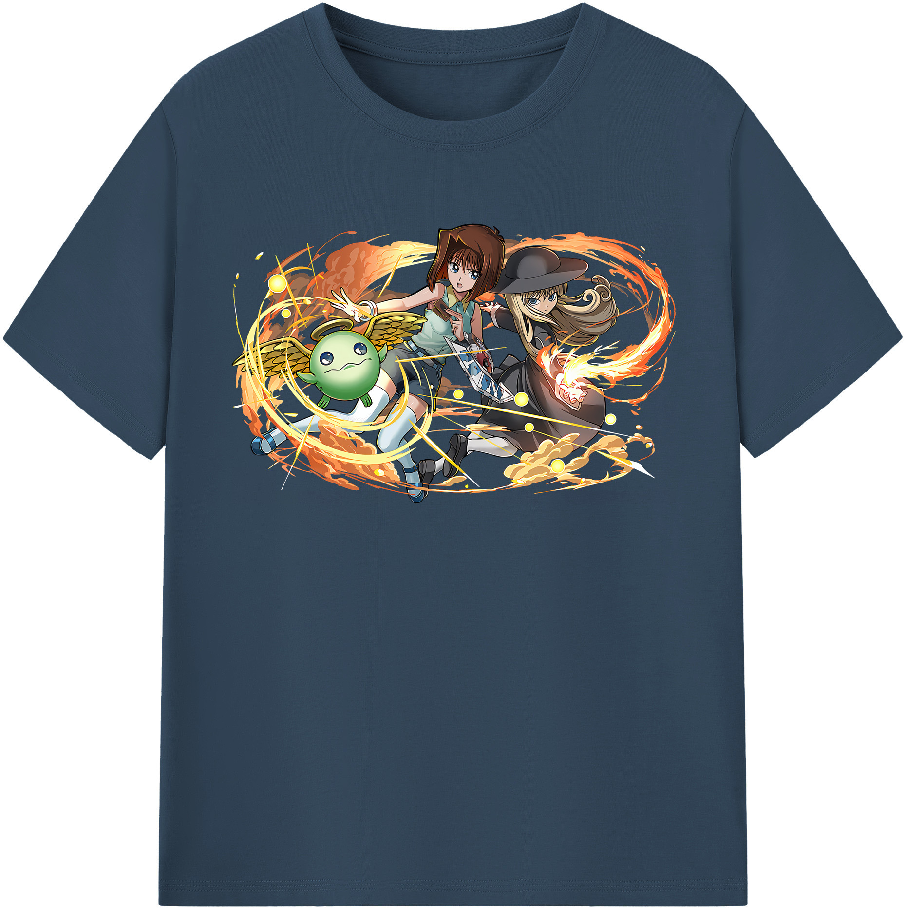 （画像用） 遊☆戯☆王 Yu-Gi-Oh! レディースカジュアルプリントTシャツ（綿100％）