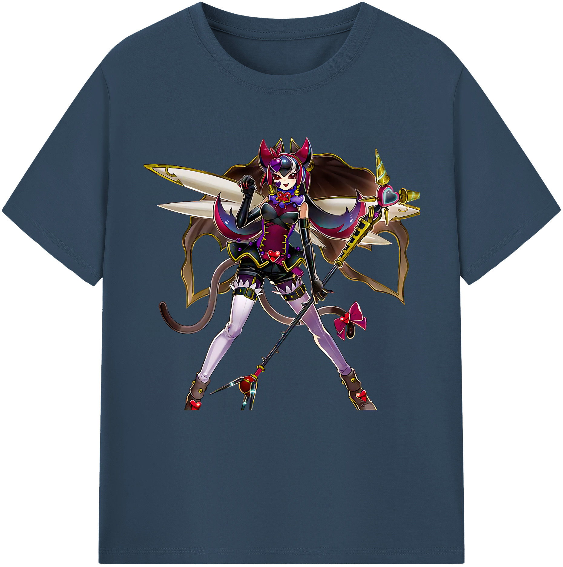 （画像用） 遊☆戯☆王 Yu-Gi-Oh! レディースカジュアルプリントTシャツ（綿100％）