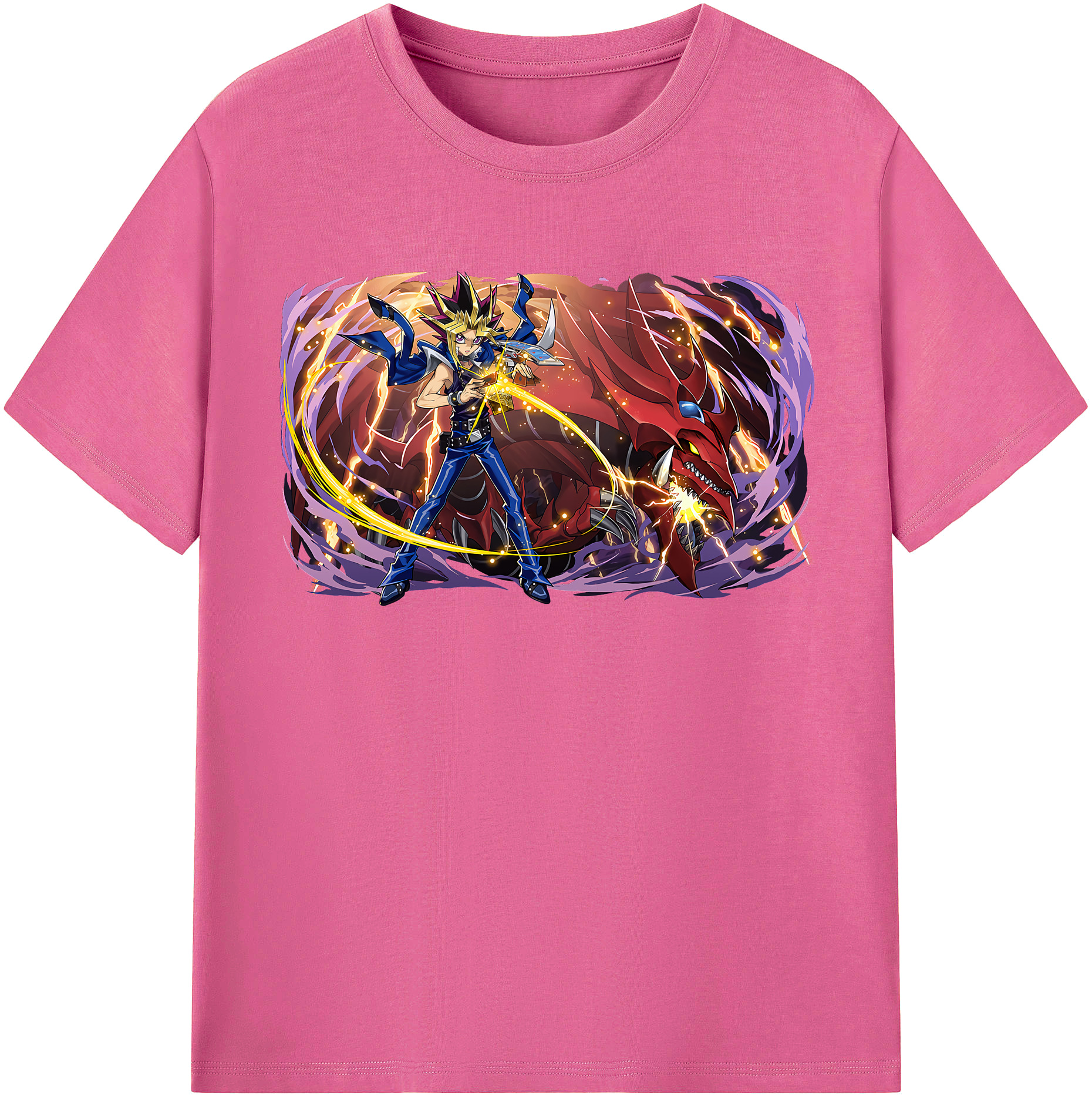 （画像用） 遊☆戯☆王 Yu-Gi-Oh! レディースカジュアルプリントTシャツ（綿100％）