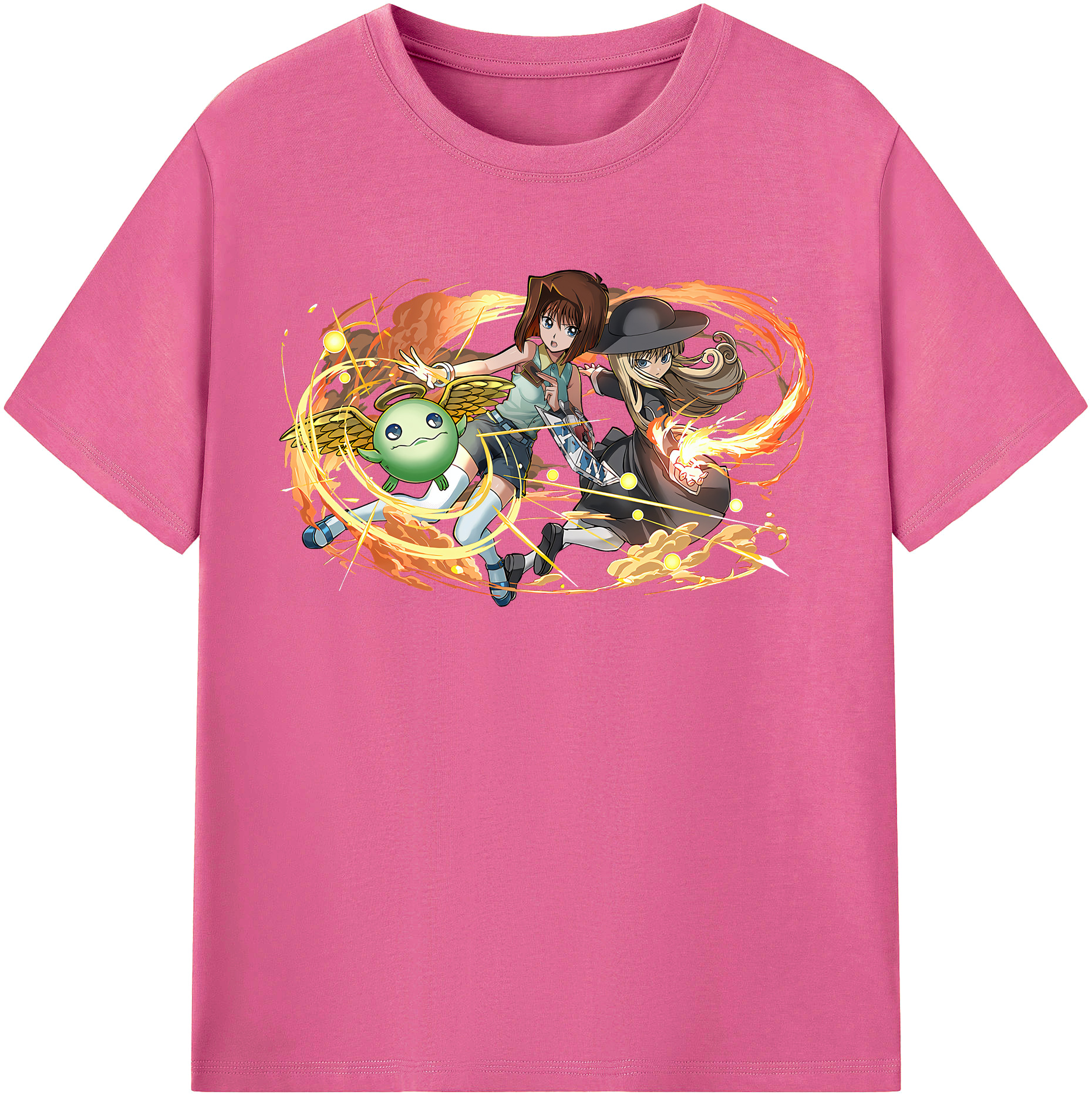 （画像用） 遊☆戯☆王 Yu-Gi-Oh! レディースカジュアルプリントTシャツ（綿100％）