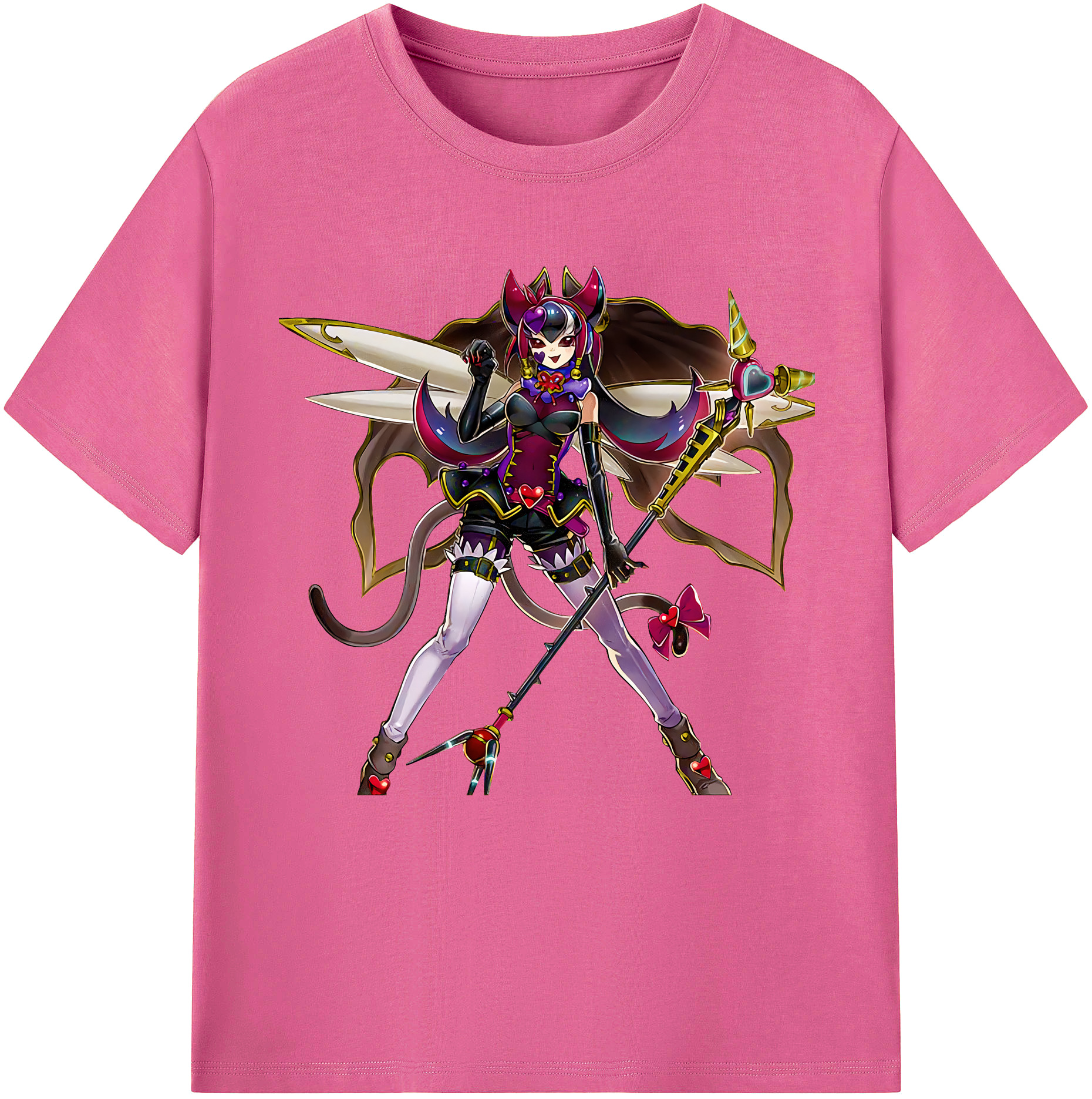 （画像用） 遊☆戯☆王 Yu-Gi-Oh! レディースカジュアルプリントTシャツ（綿100％）