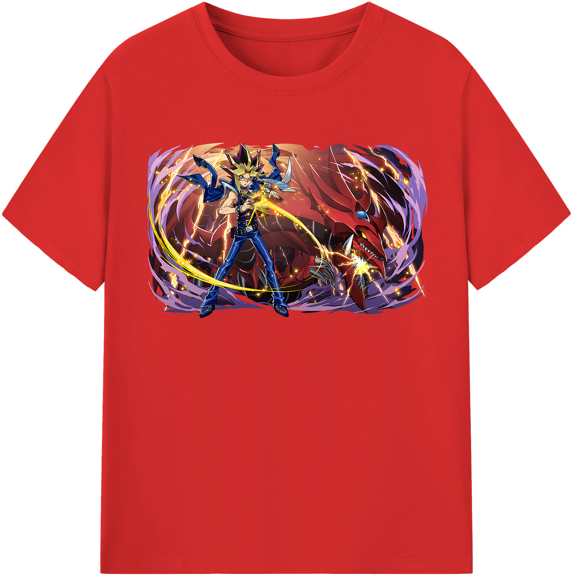 （画像用） 遊☆戯☆王 Yu-Gi-Oh! レディースカジュアルプリントTシャツ（綿100％）