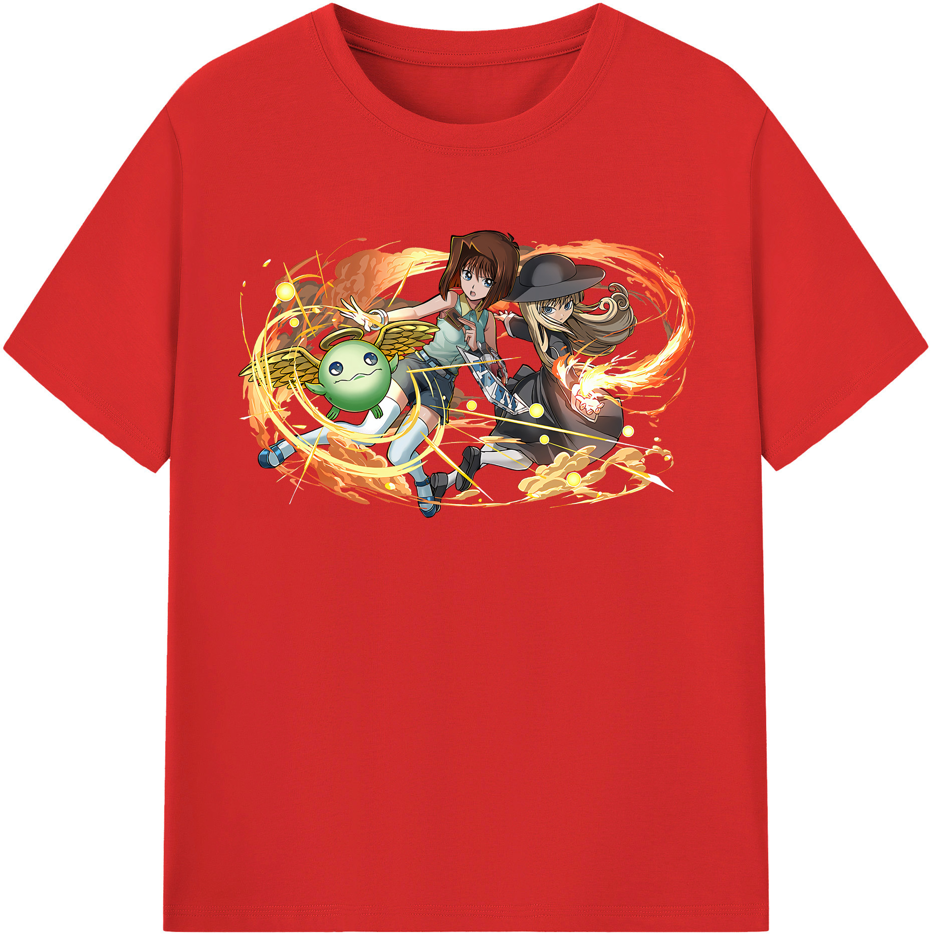 （画像用） 遊☆戯☆王 Yu-Gi-Oh! レディースカジュアルプリントTシャツ（綿100％）