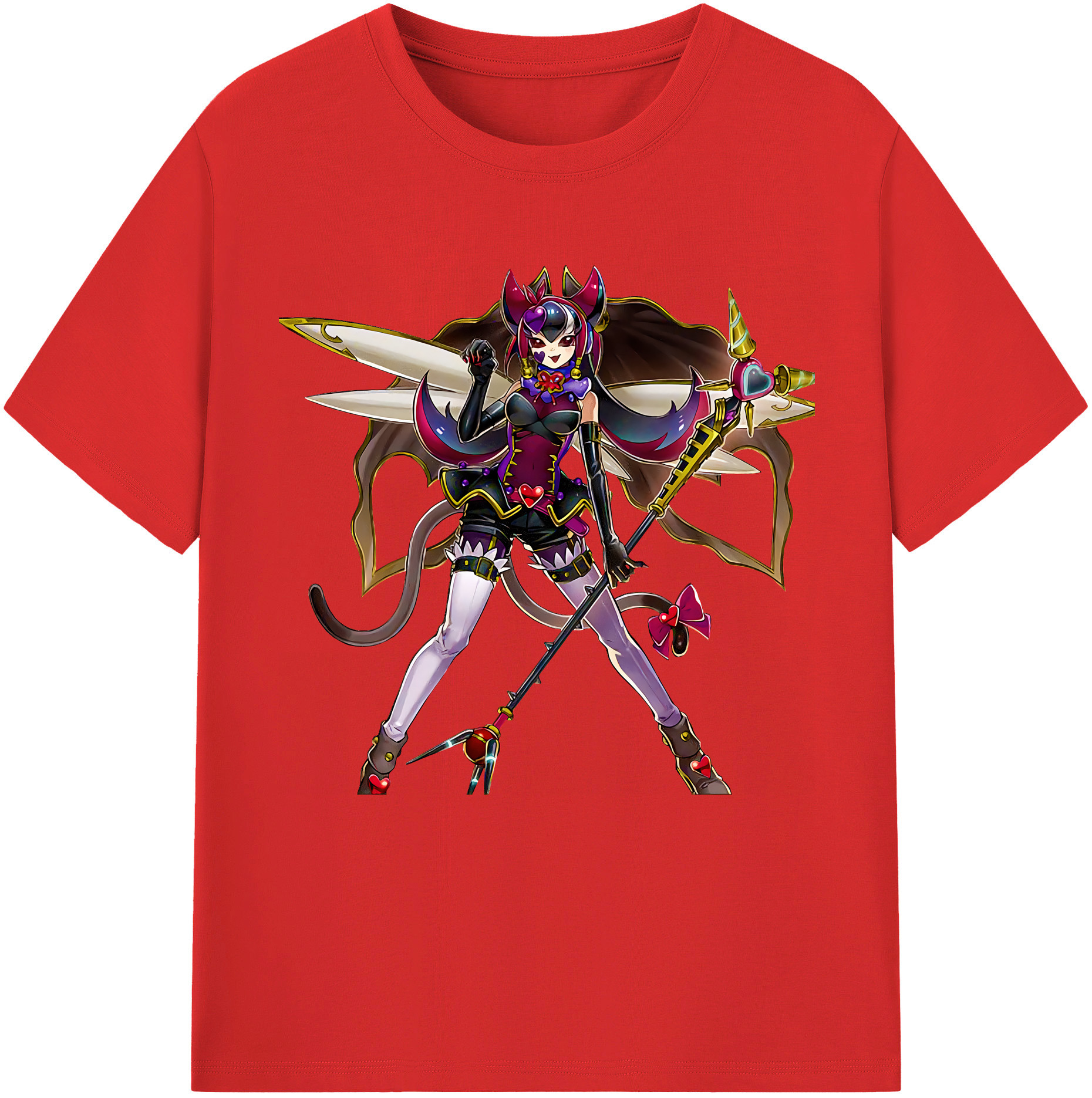 （画像用） 遊☆戯☆王 Yu-Gi-Oh! レディースカジュアルプリントTシャツ（綿100％）