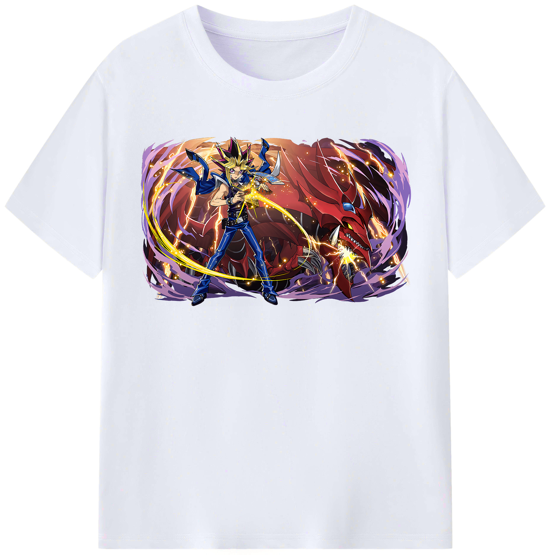 （画像用） 遊☆戯☆王 Yu-Gi-Oh! レディースカジュアルプリントTシャツ（綿100％）