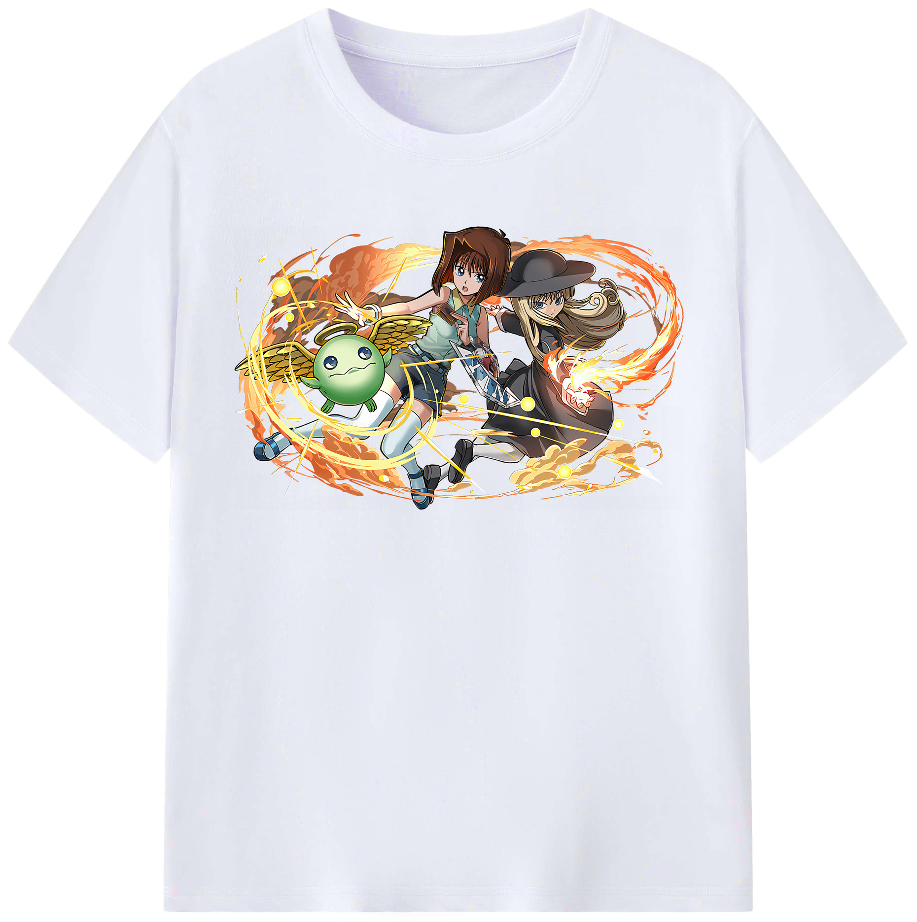 （画像用） 遊☆戯☆王 Yu-Gi-Oh! レディースカジュアルプリントTシャツ（綿100％）
